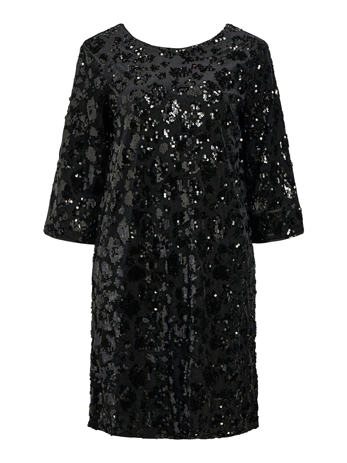 OBJECT Minikleid 'OBJEMINE LO 3/4 SHORT DRESS 135' Black, Unifarben, Schwarz - Gr. L - Bild 1