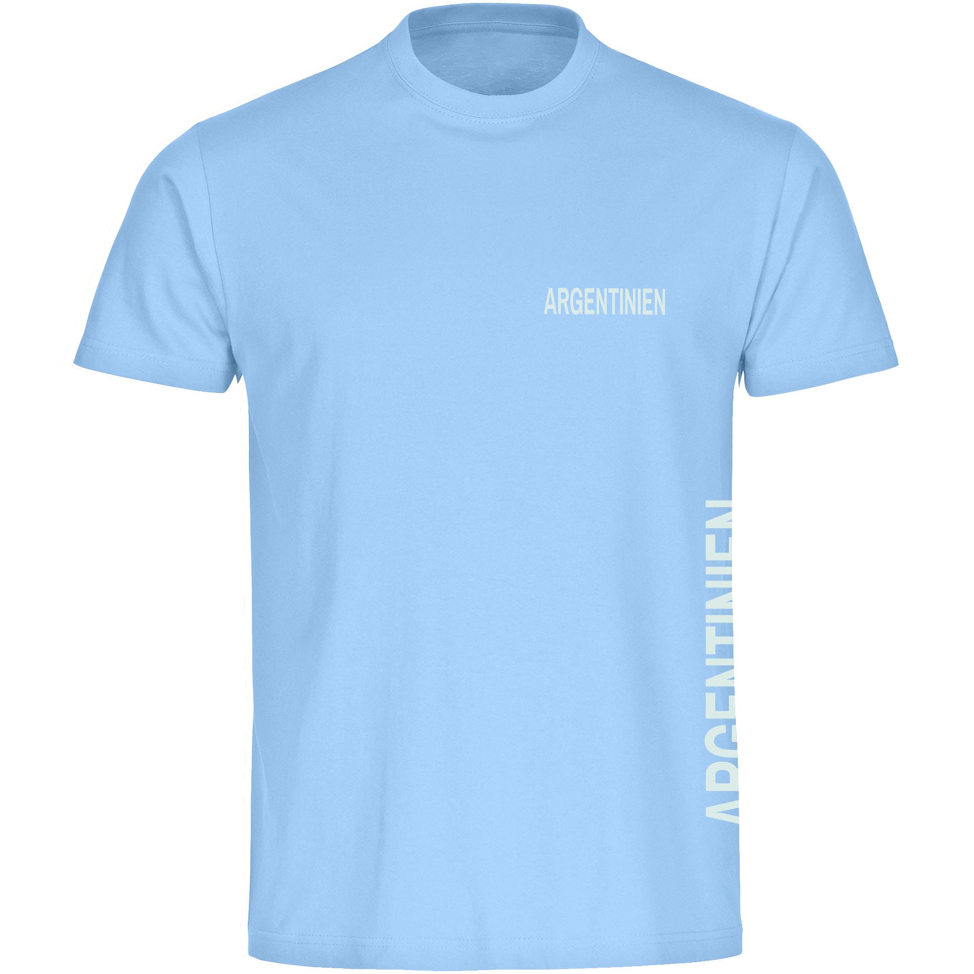 multifanshop Herren T-Shirt - Argentinien - Brust & Seite - Druck wei&szlig; - M&auml;nner - Bild 1