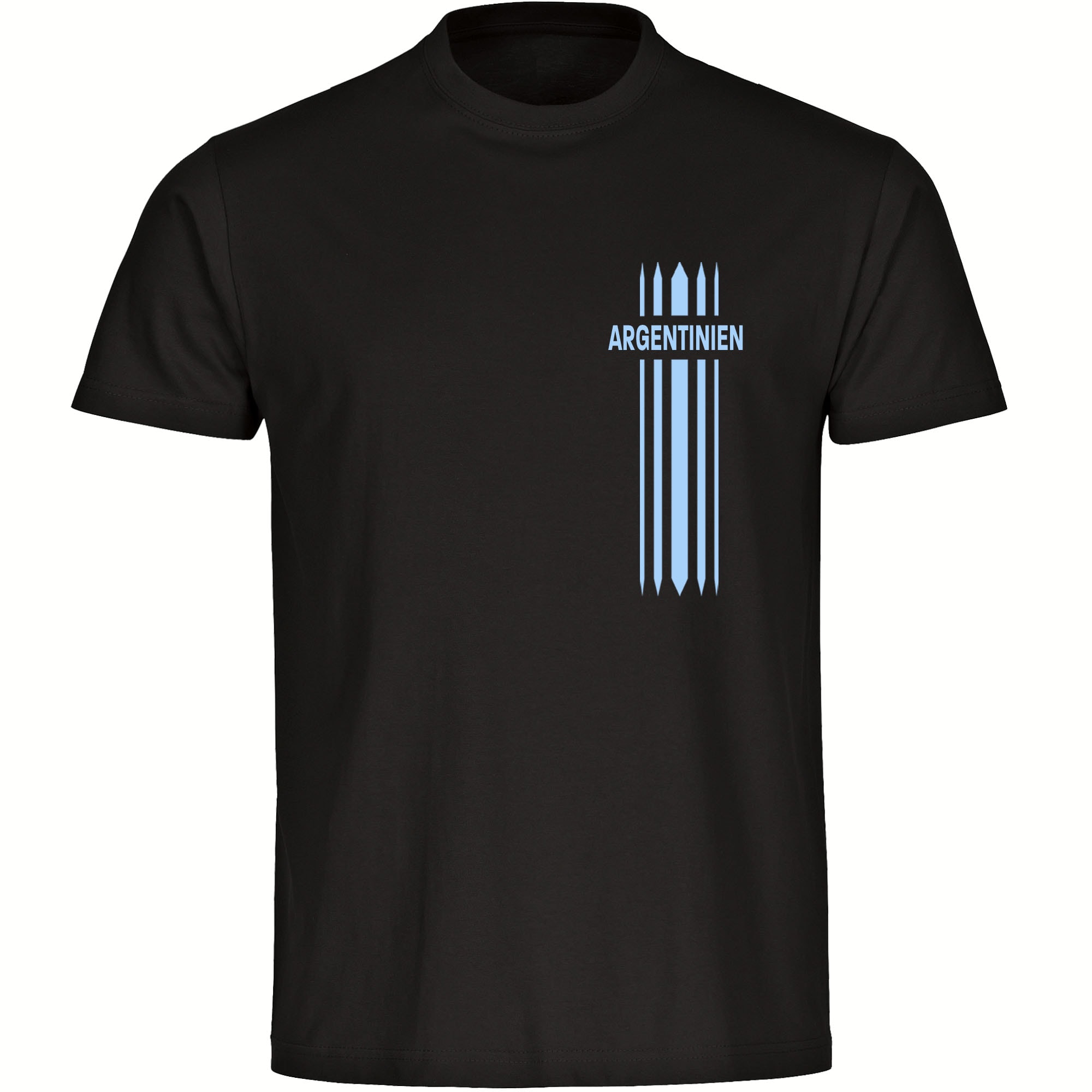 multifanshop Herren T-Shirt - Argentinien - Streifen - Druck hellblau - M&auml;nner - Bild 1