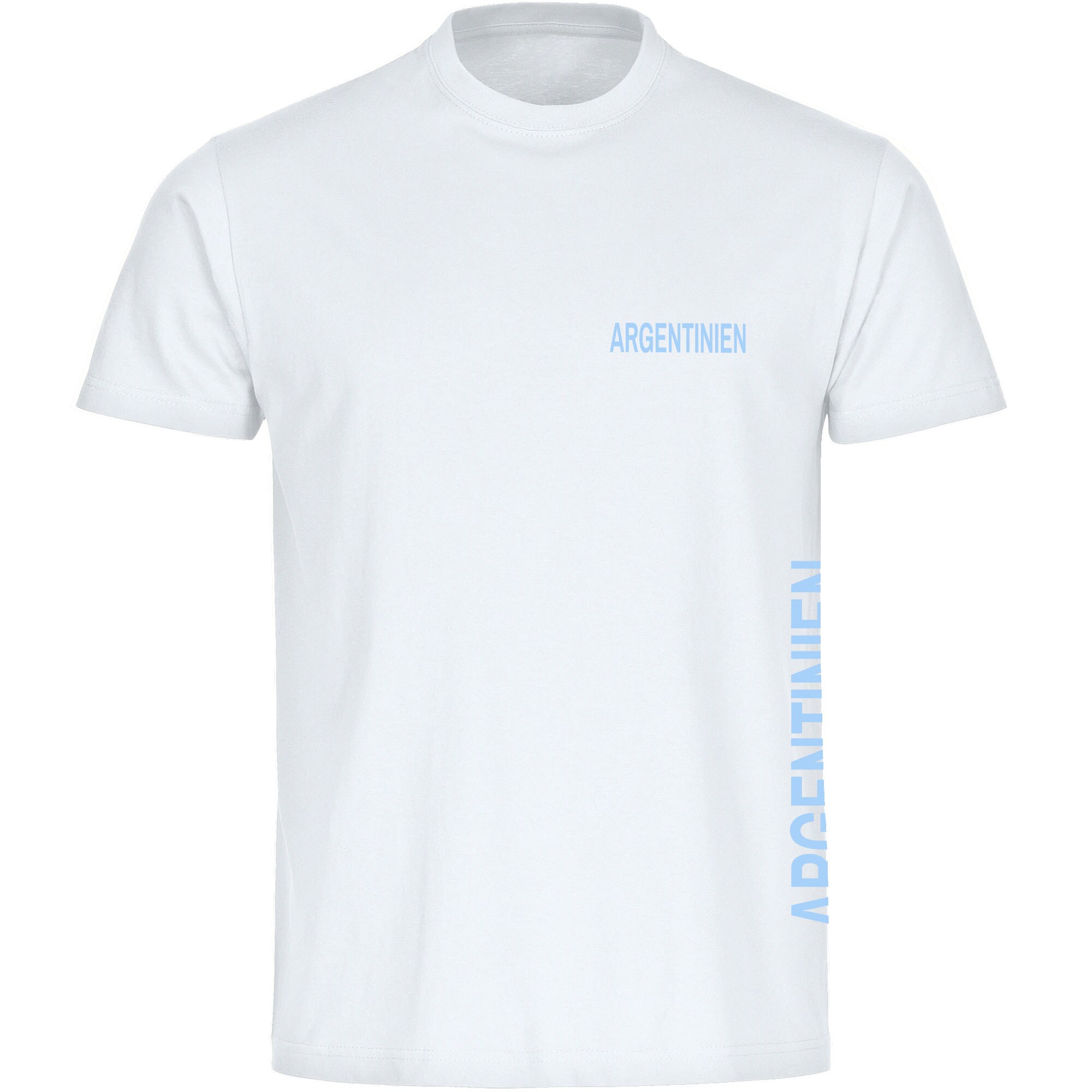 multifanshop Kinder T-Shirt - Argentinien - Brust & Seite - Druck hellblau - Kind - Bild 1