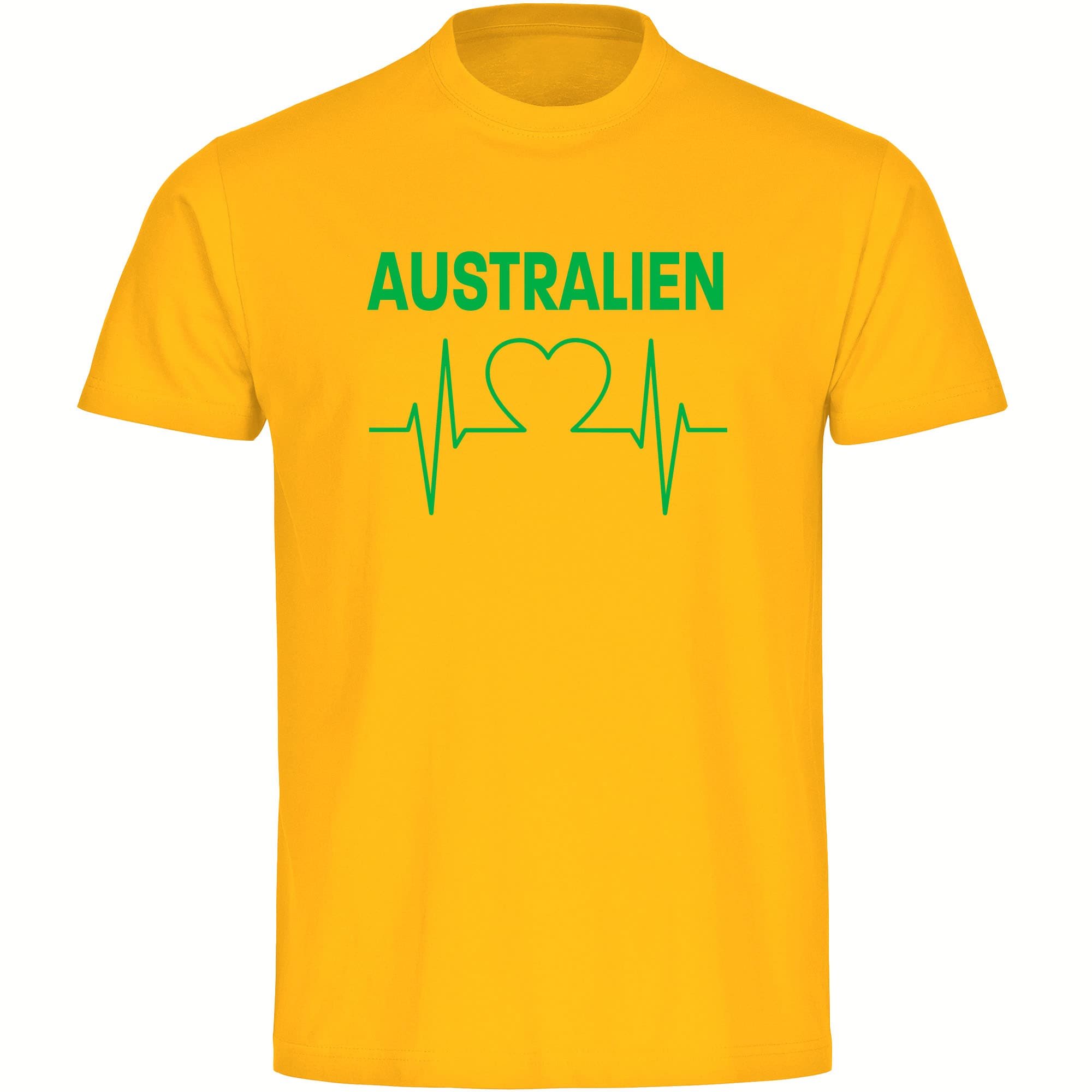 multifanshop Herren T-Shirt - Australien - Herzschlag - Druck gr&uuml;n - M&auml;nner - Bild 1