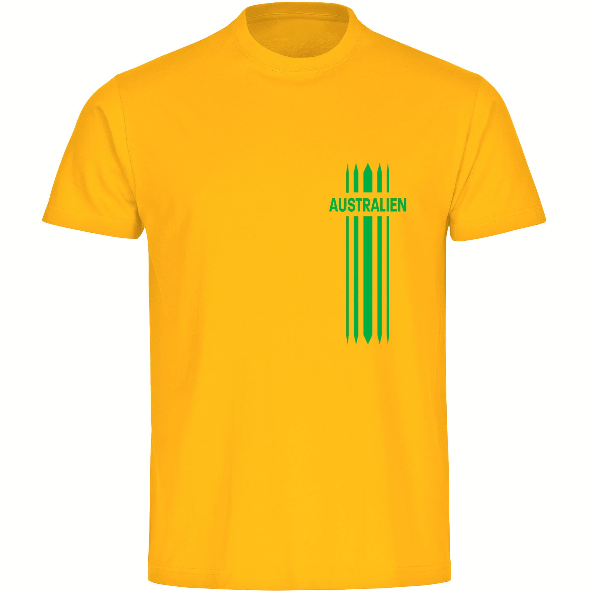 multifanshop Herren T-Shirt - Australien - Streifen - Druck gr&uuml;n - M&auml;nner - Bild 1