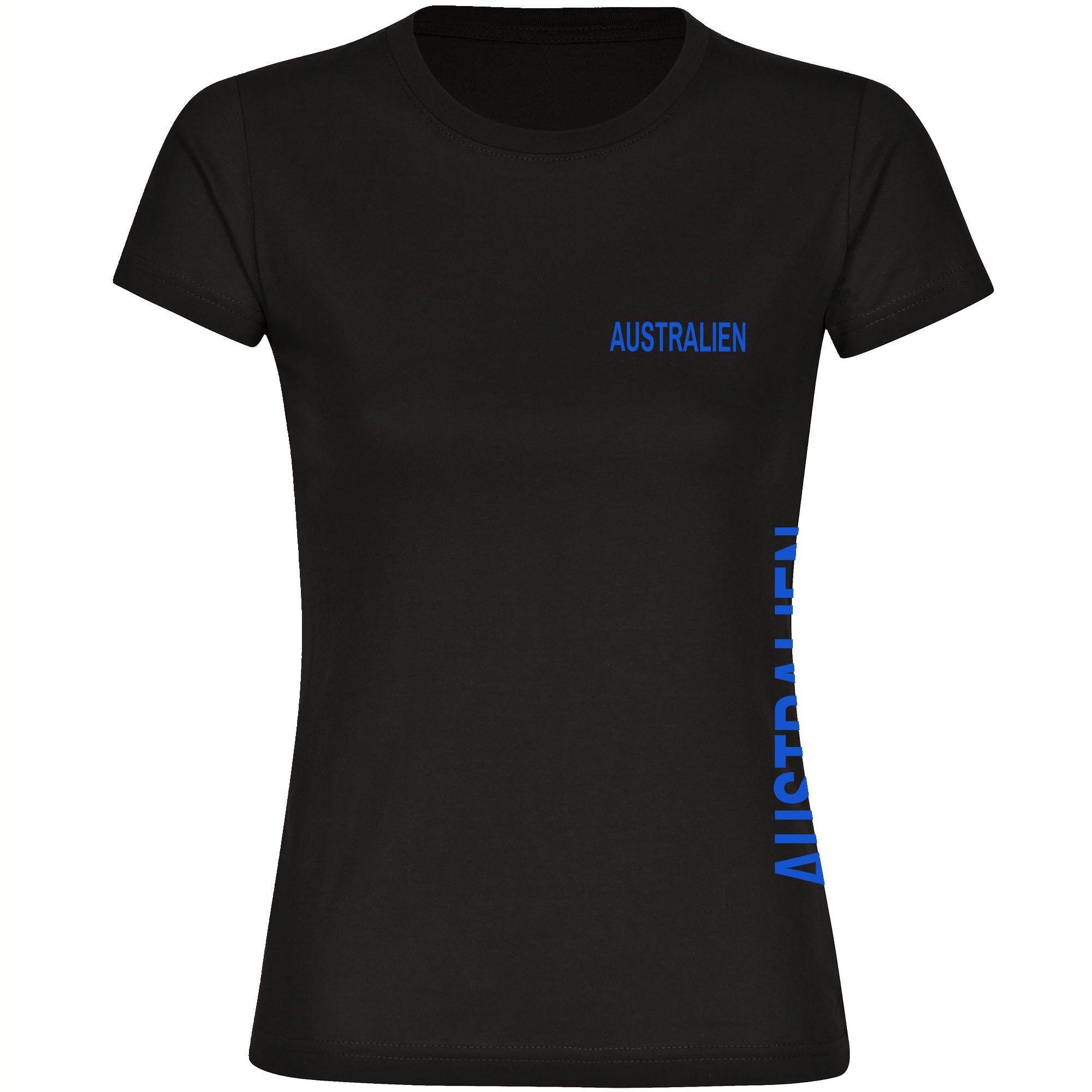 multifanshop Damen T-Shirt - Australien - Brust & Seite - Druck blau - Frauen - Bild 1