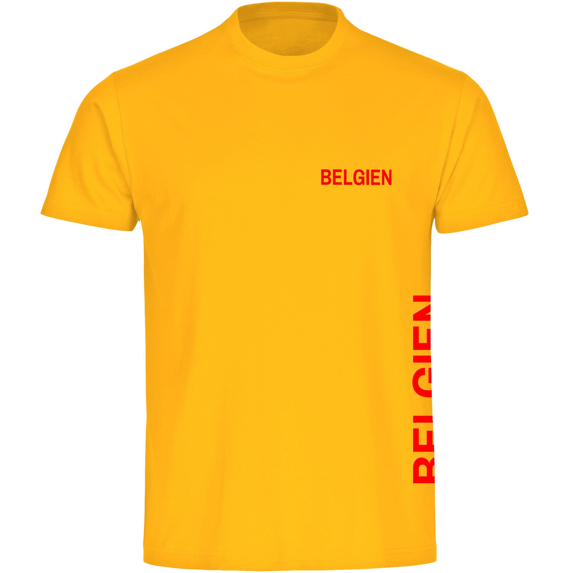 multifanshop Herren T-Shirt - Belgien - Brust & Seite - Druck rot - M&auml;nner - Bild 1
