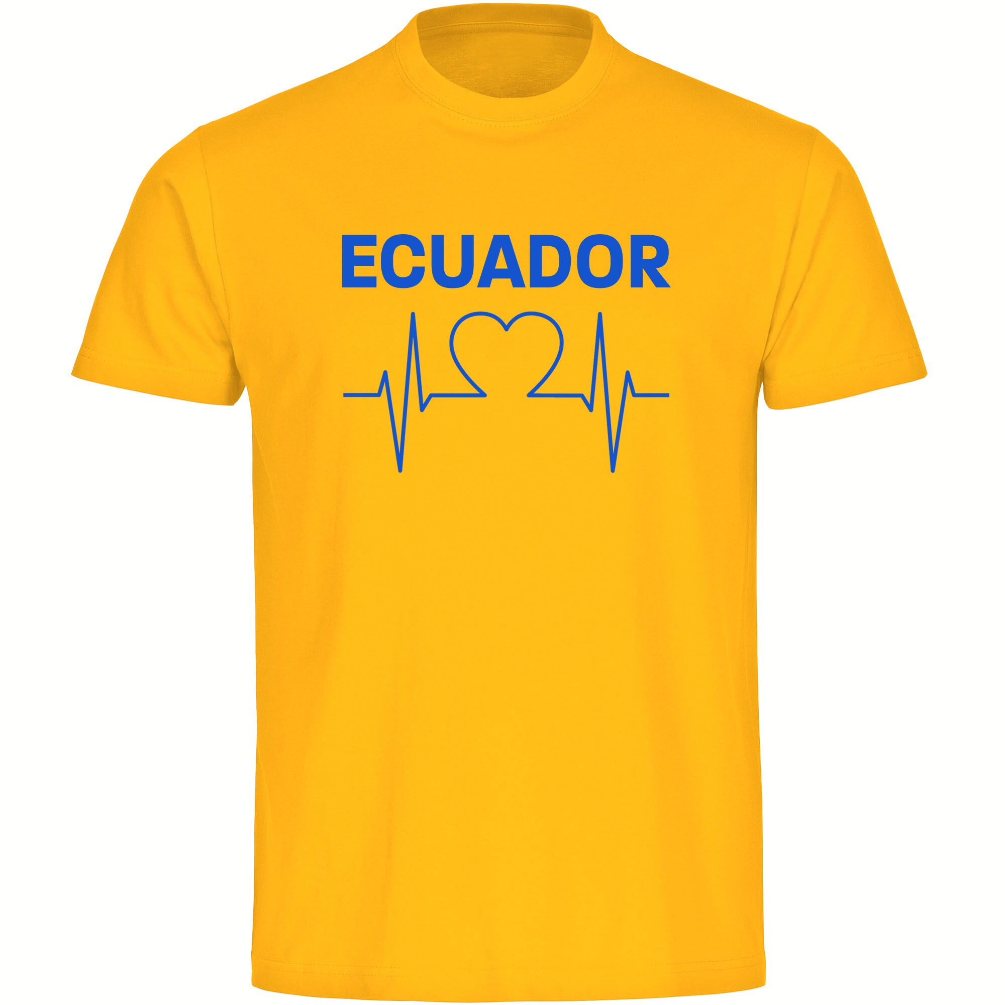 multifanshop Kinder T-Shirt - Ecuador - Herzschlag - Druck blau - Kind - Bild 1