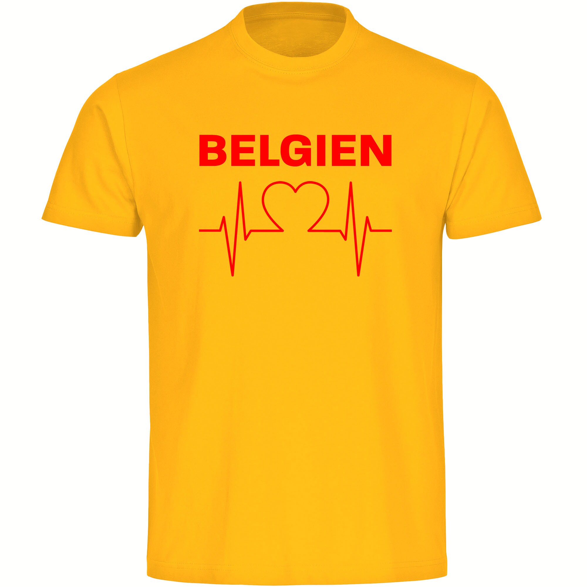 multifanshop Kinder T-Shirt - Belgien - Herzschlag - Druck rot - Kind - Bild 1