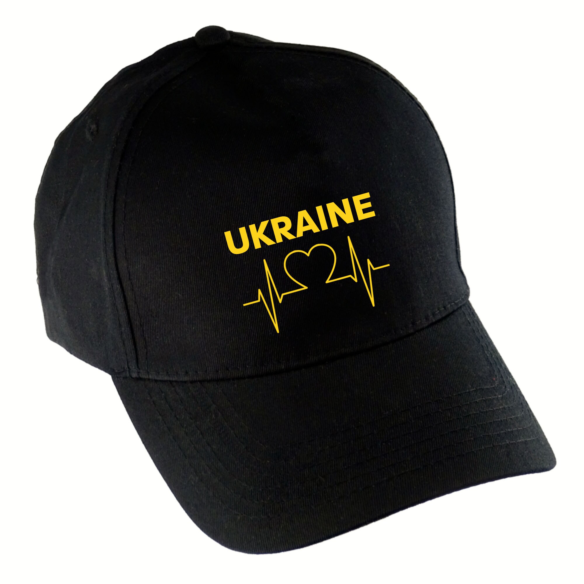 multifanshop Baseballcap - Ukraine - Herzschlag - Druck gelb - M&uuml;tze - Bild 1