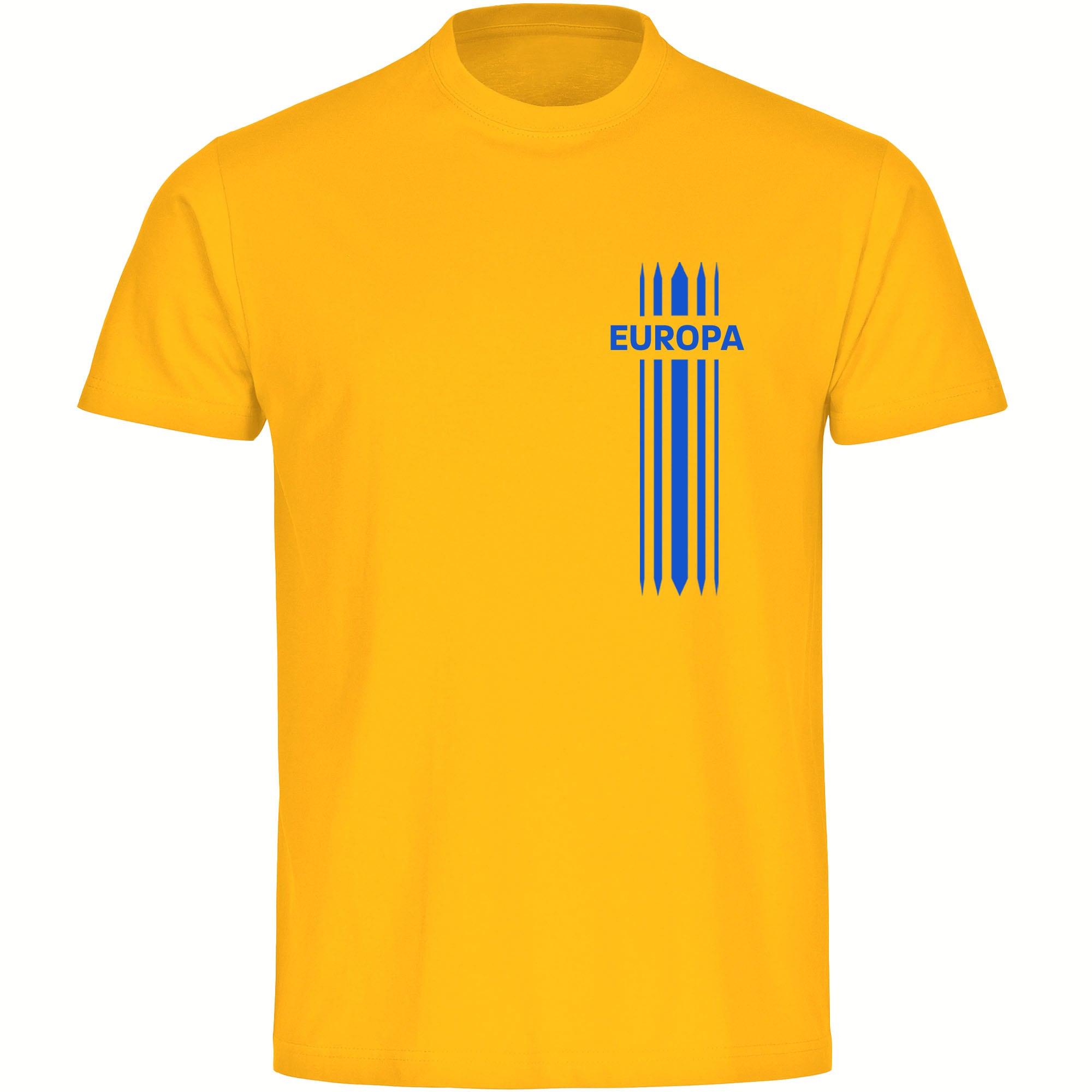 multifanshop Herren T-Shirt - Europa - Streifen - Druck blau - M&auml;nner - Bild 1