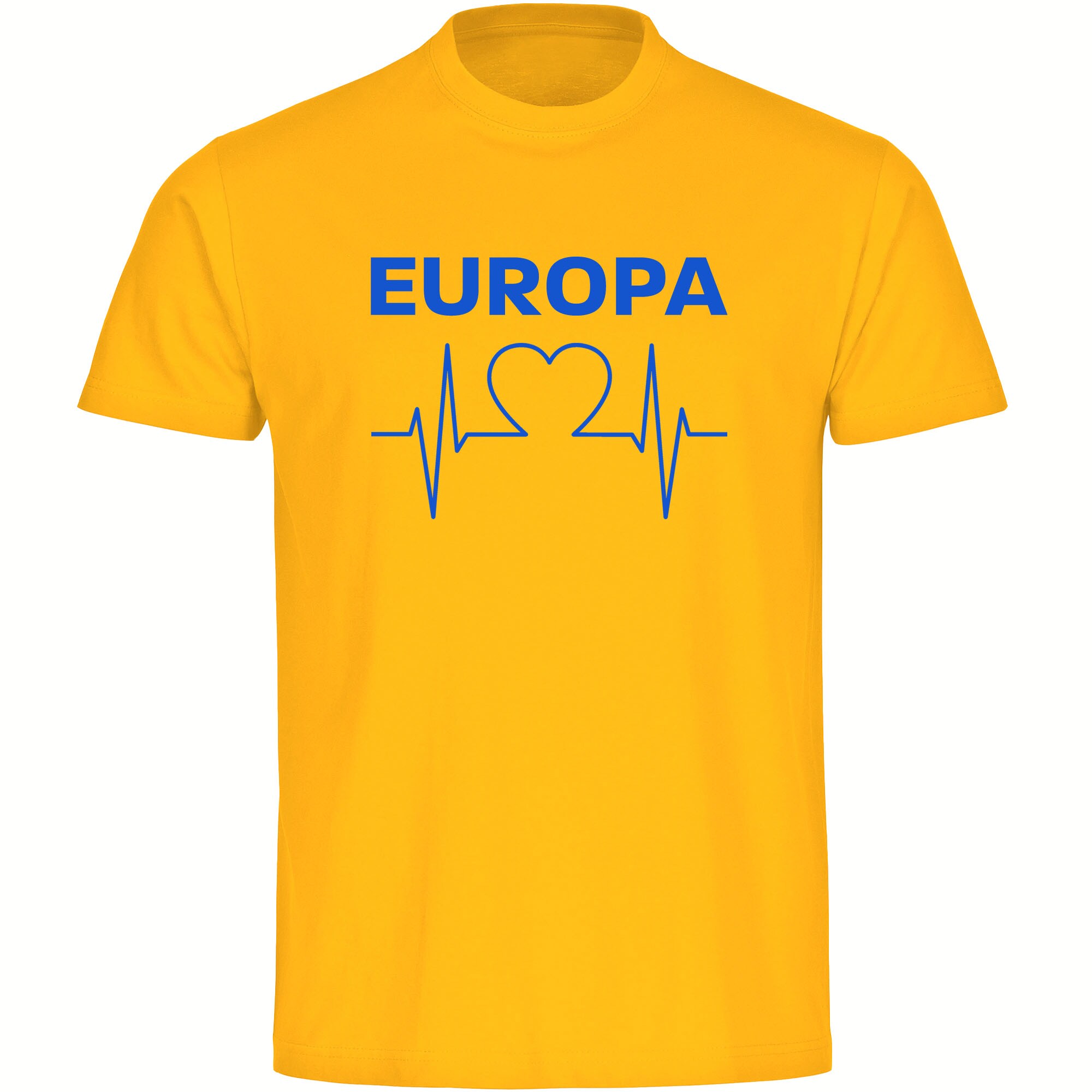 multifanshop Kinder T-Shirt - Europa - Herzschlag - Druck blau - Kind - Bild 1