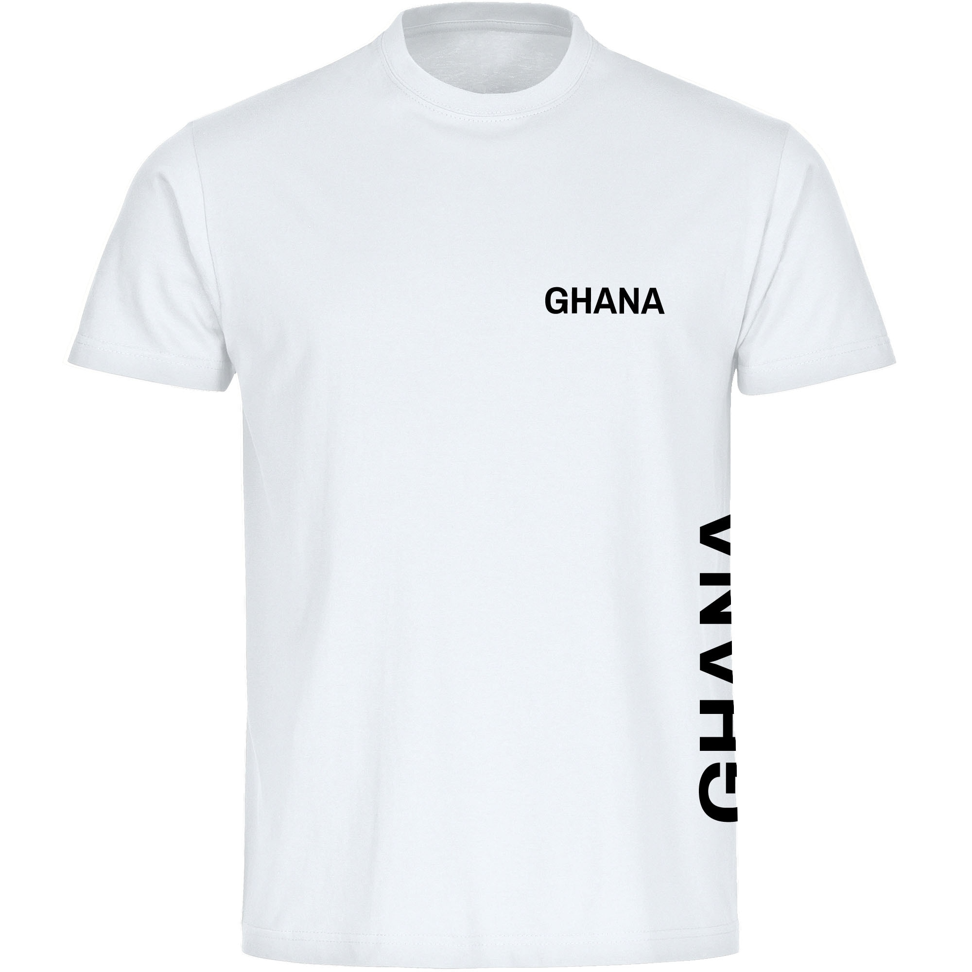 multifanshop Herren T-Shirt - Ghana - Brust & Seite - Druck schwarz - M&auml;nner - Bild 1
