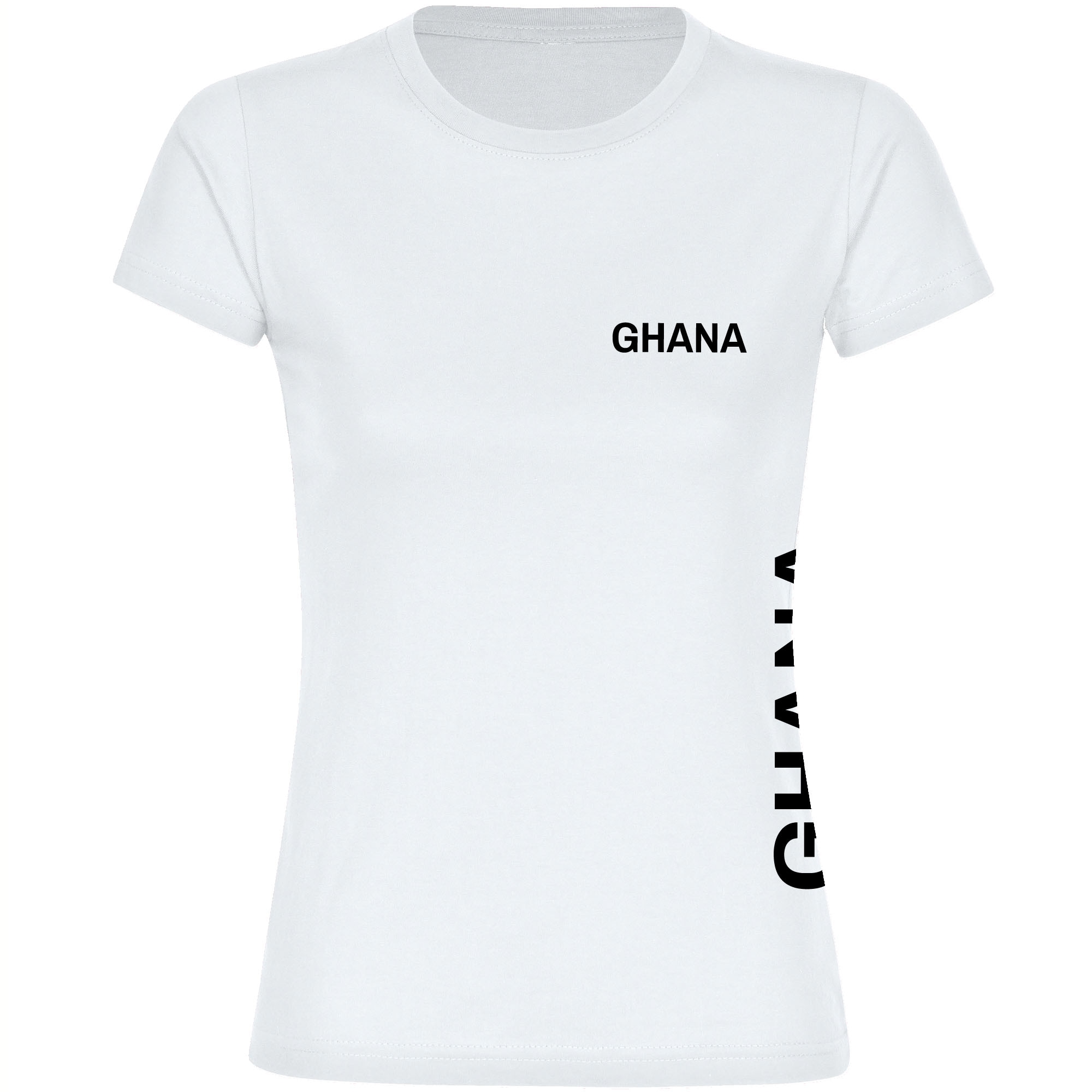 multifanshop Damen T-Shirt - Ghana - Brust & Seite - Druck schwarz - Frauen - Bild 1