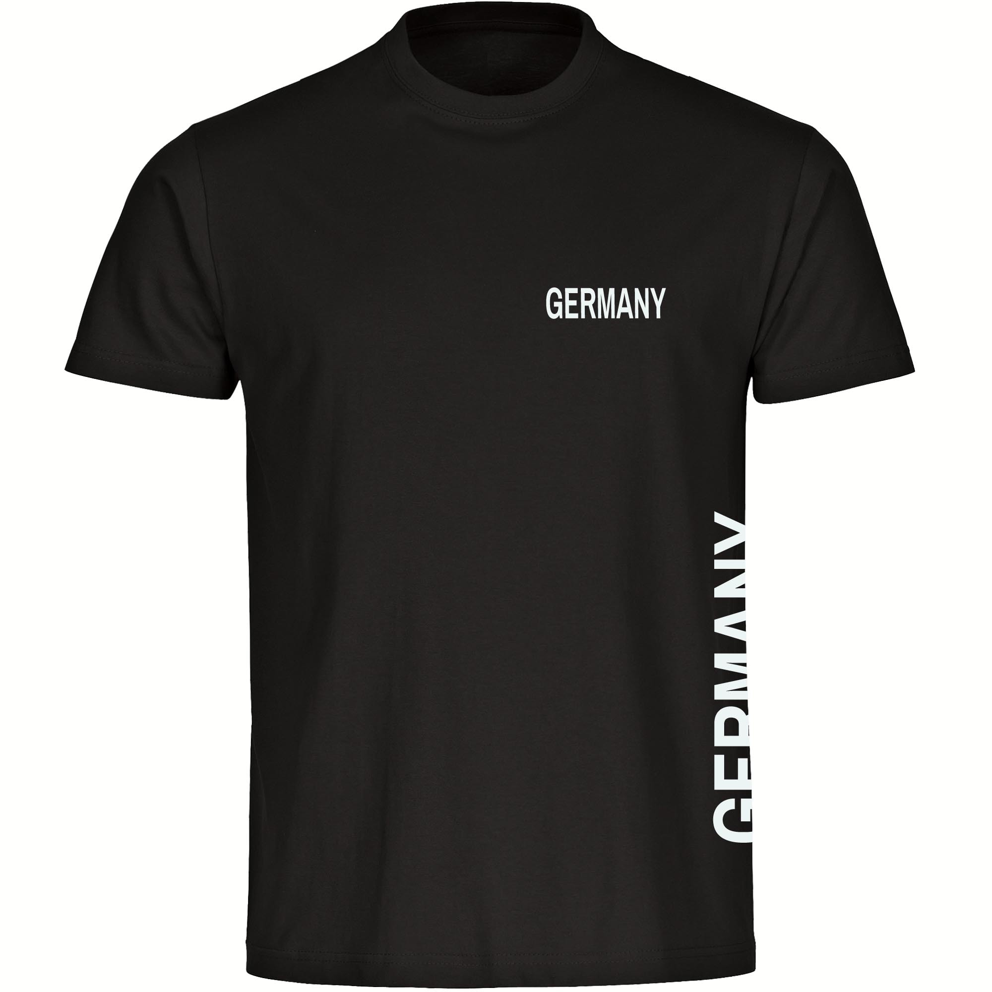 multifanshop Herren T-Shirt - Germany - Brust & Seite - Druck wei&szlig; - M&auml;nner - Bild 1