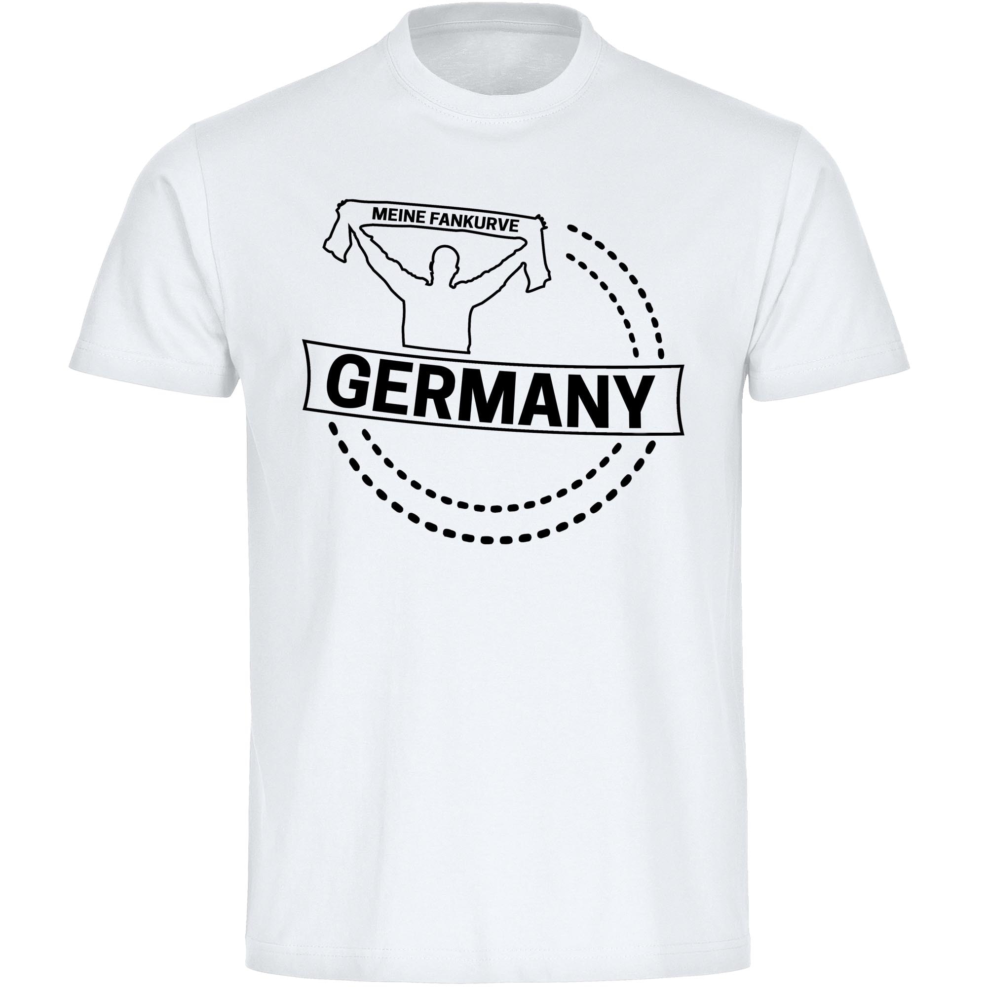 multifanshop Herren T-Shirt - Germany - Meine Fankurve - Druck schwarz - M&auml;nner - Bild 1