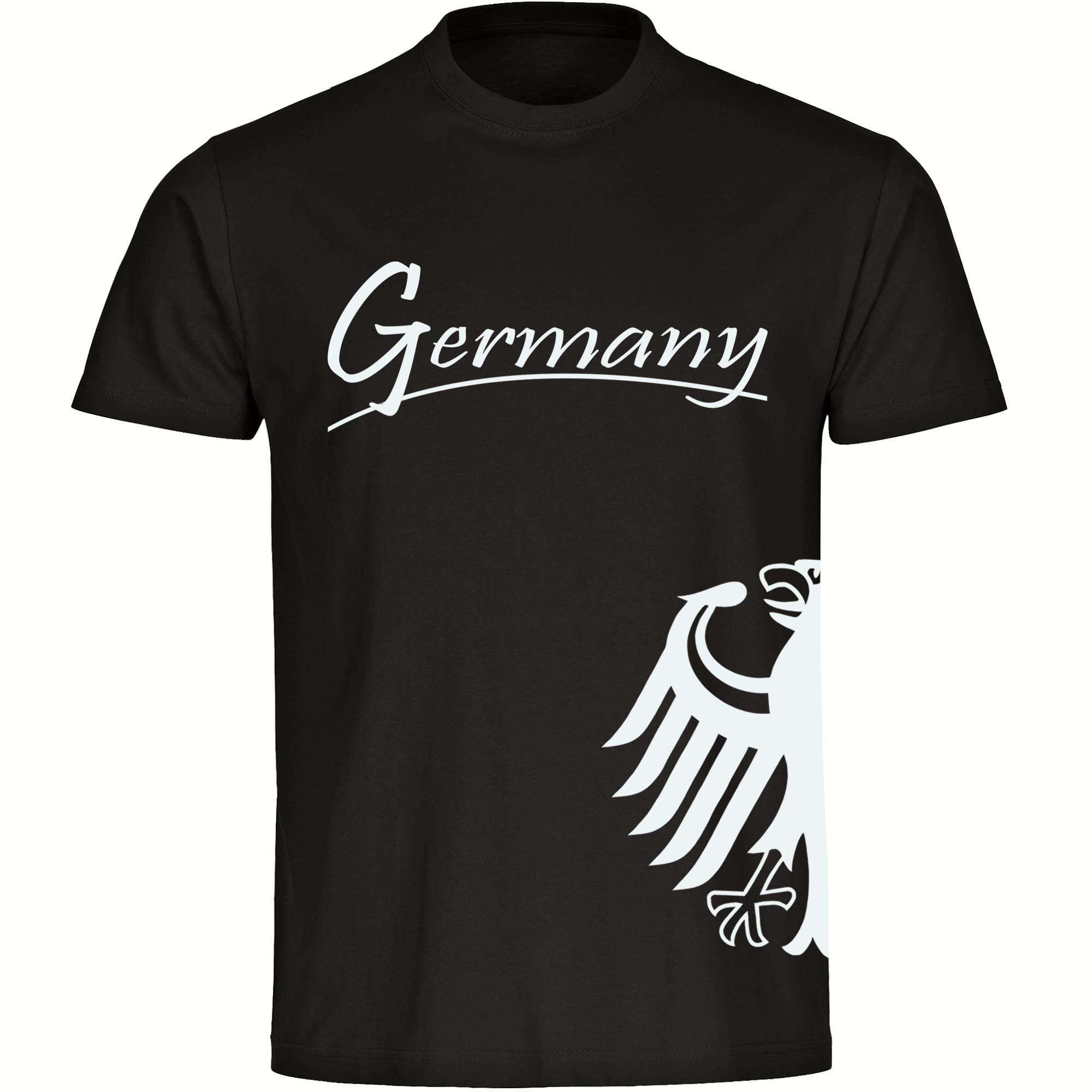 multifanshop Herren T-Shirt - Germany - Adler seitlich - Druck wei&szlig; - M&auml;nner - Bild 1