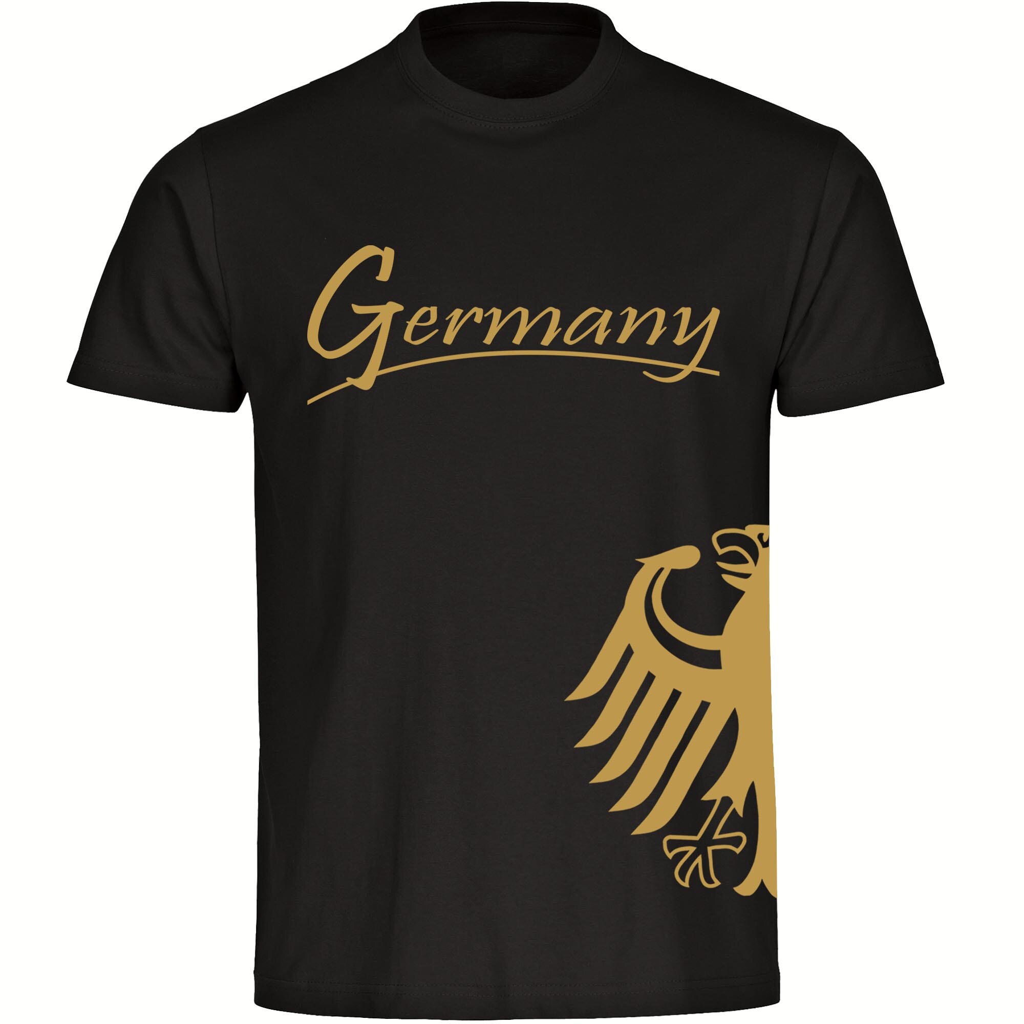 multifanshop Herren T-Shirt - Germany - Adler seitlich Gold - Druck gold metallic - M&auml;nner - Bild 1