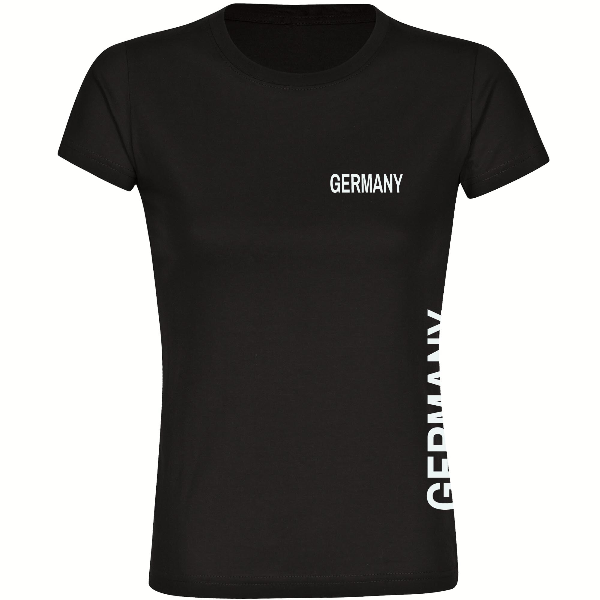multifanshop Damen T-Shirt - Germany - Brust & Seite - Druck wei&szlig; - Frauen - Bild 1