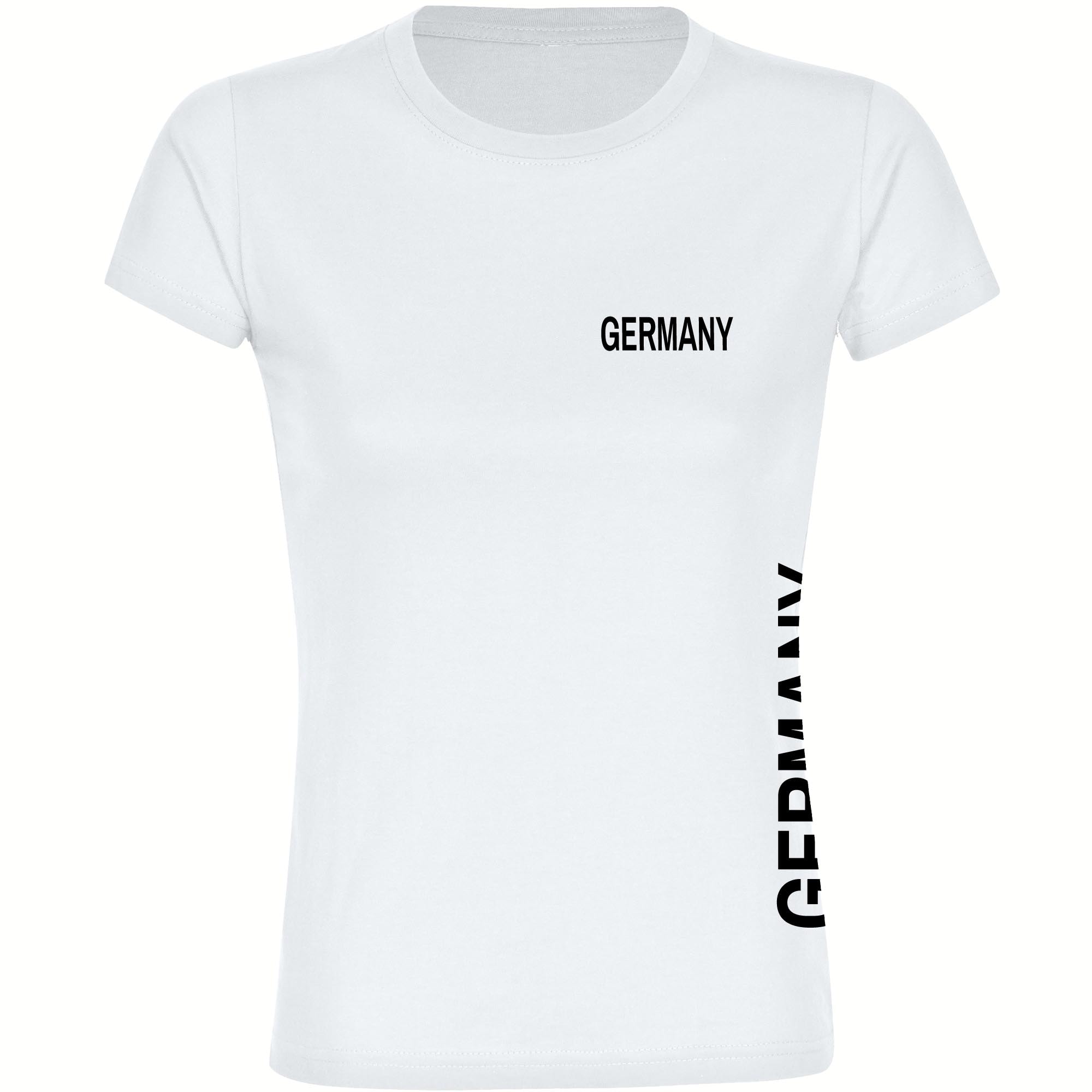 multifanshop Damen T-Shirt - Germany - Brust & Seite - Druck schwarz - Frauen - Bild 1