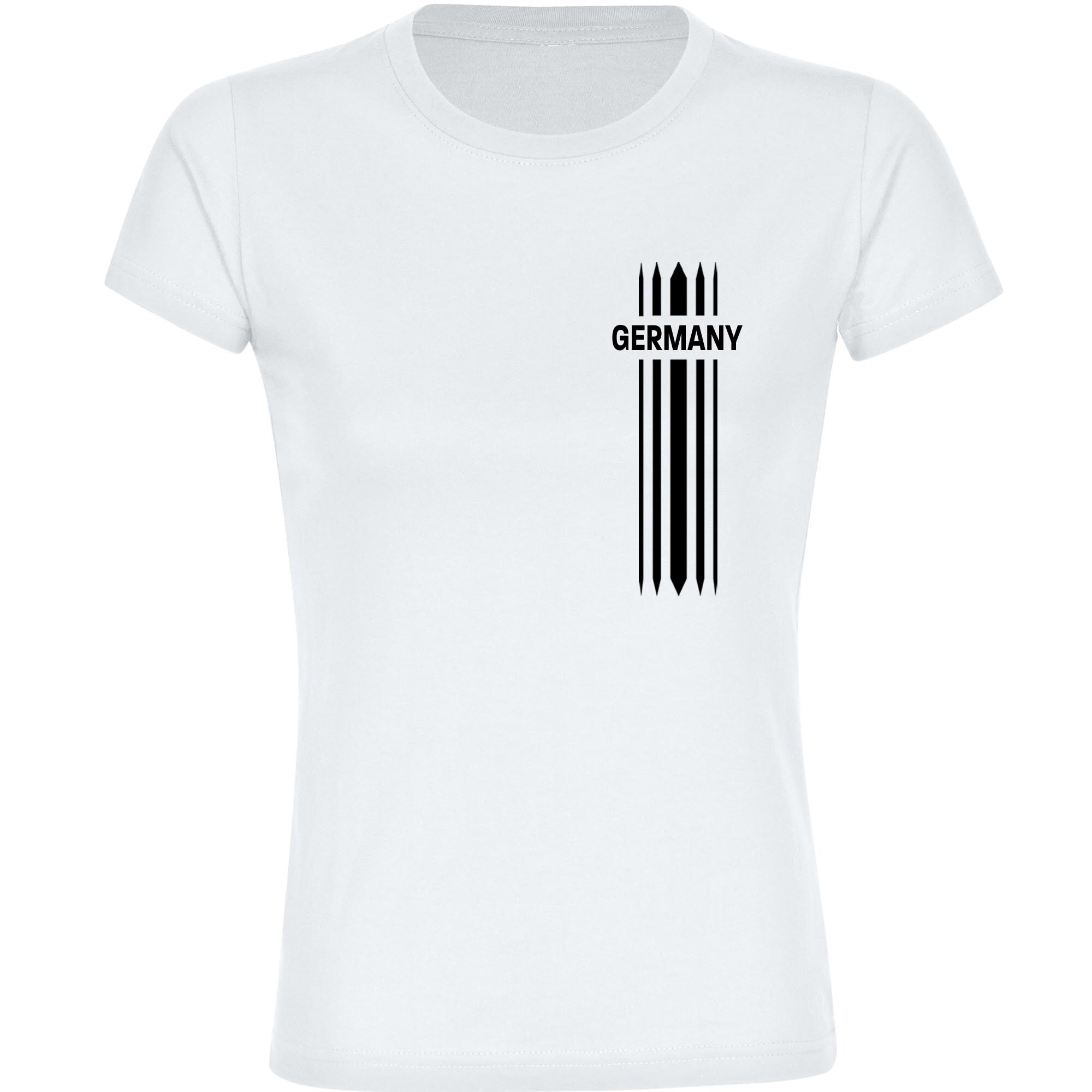 multifanshop Damen T-Shirt - Germany - Streifen - Druck schwarz - Frauen - Bild 1