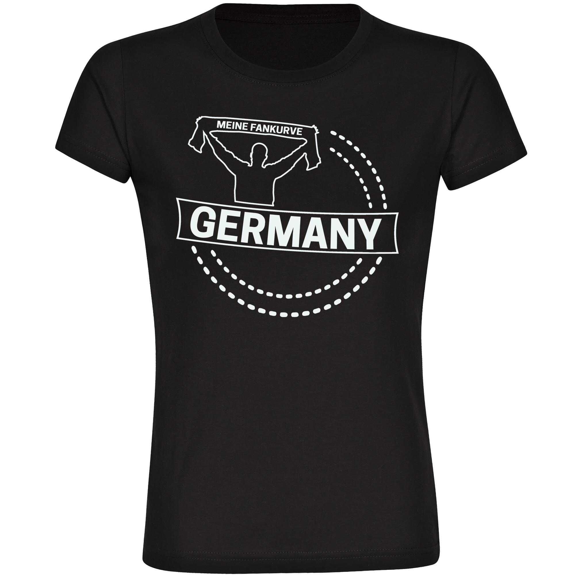 multifanshop Damen T-Shirt - Germany - Meine Fankurve - Druck wei&szlig; - Frauen - Bild 1
