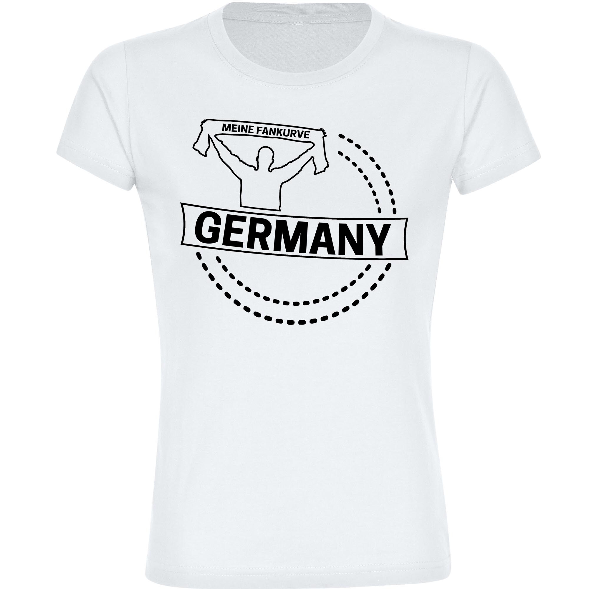 multifanshop Damen T-Shirt - Germany - Meine Fankurve - Druck schwarz - Frauen - Bild 1