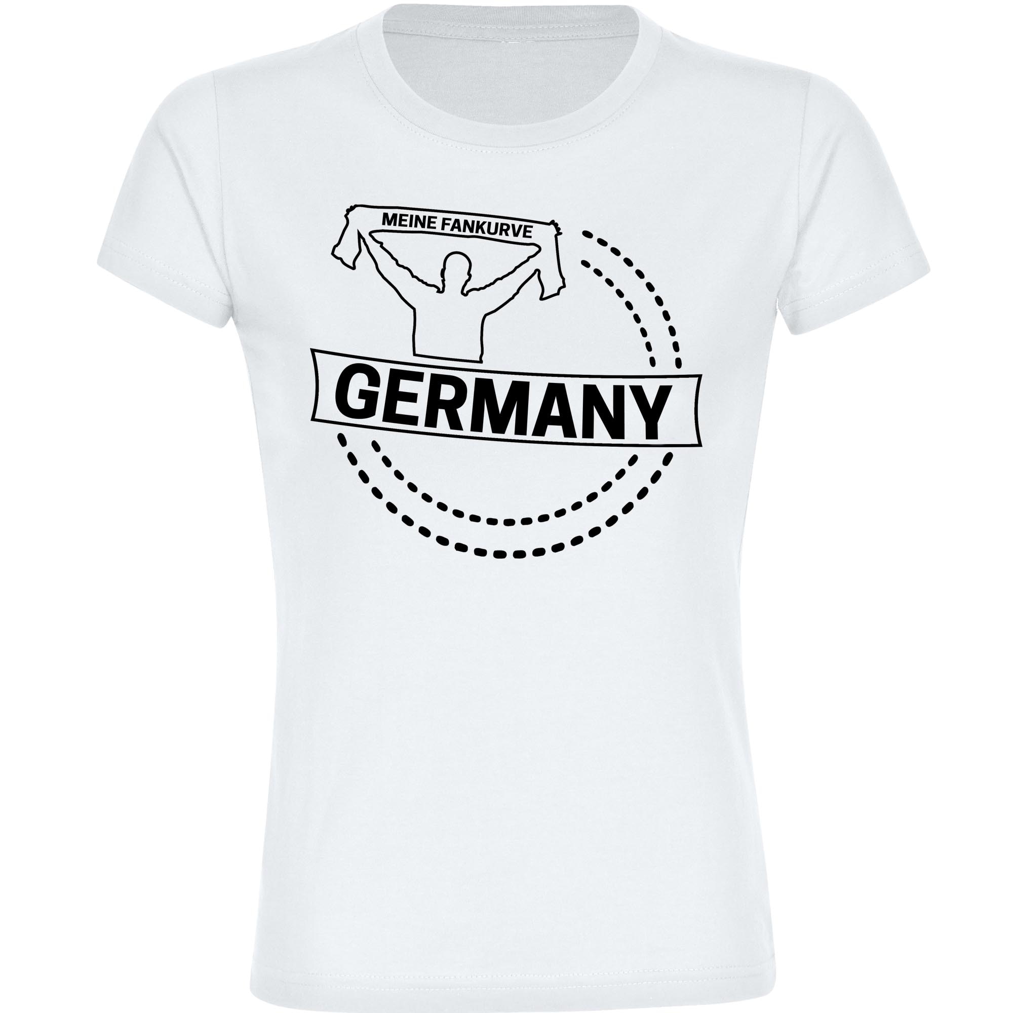 multifanshop Damen T-Shirt - Germany - Meine Fankurve - Druck schwarz - Frauen - Bild 1