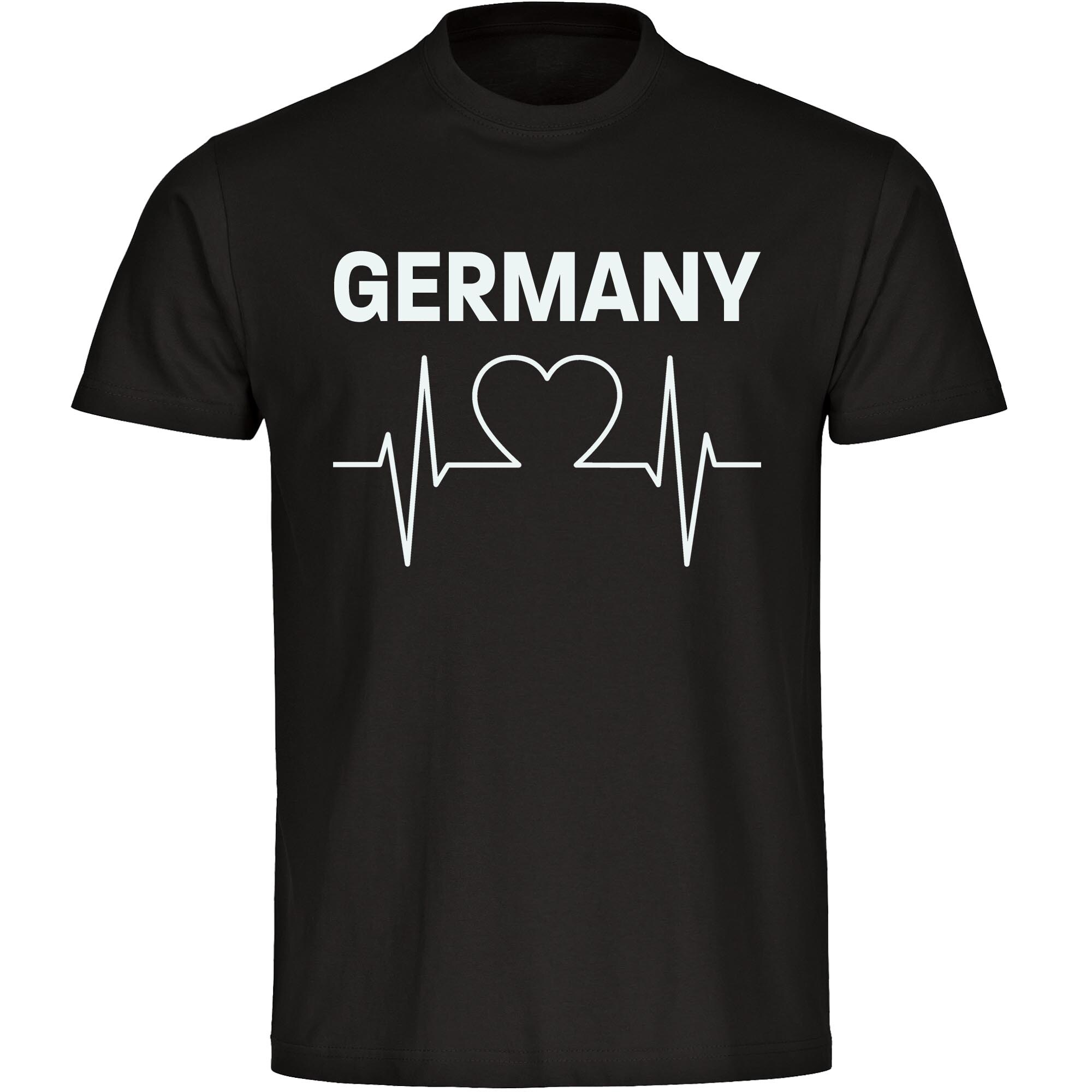 multifanshop Kinder T-Shirt - Germany - Herzschlag - Druck wei&szlig; - Kind - Bild 1