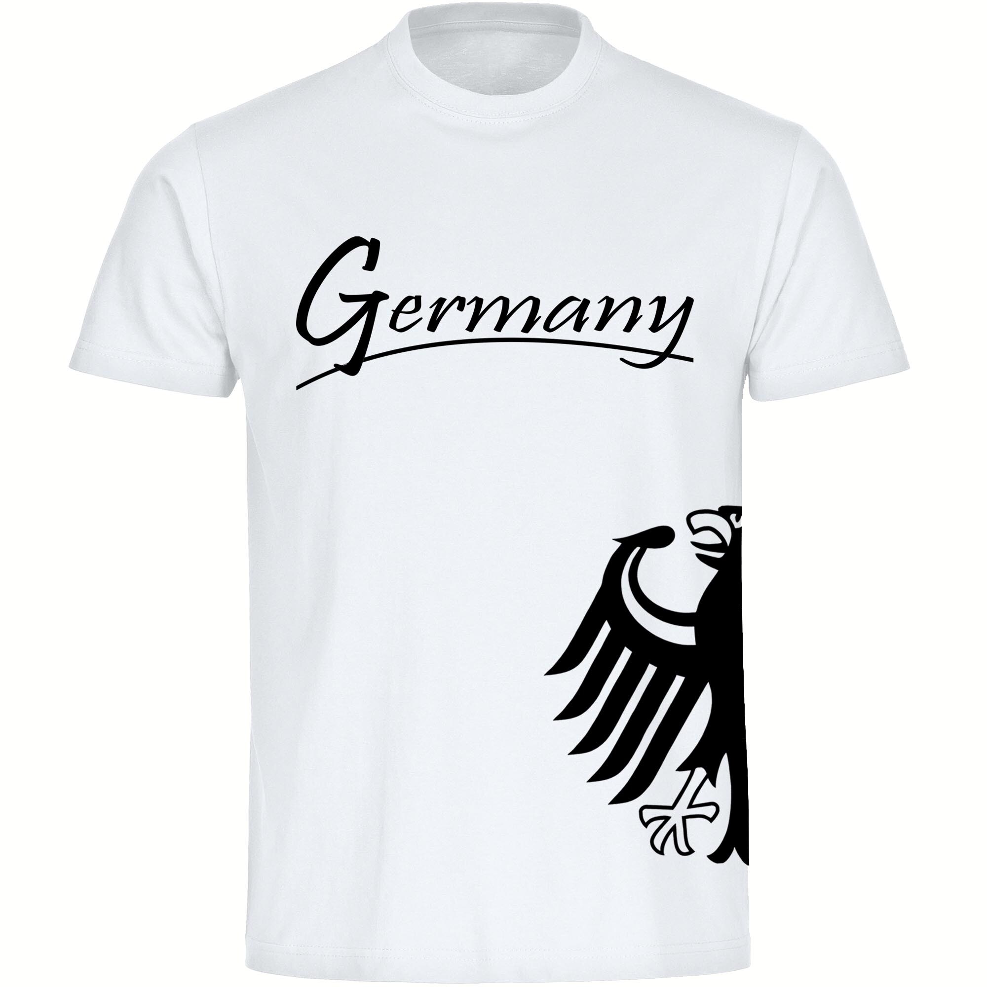 multifanshop Kinder T-Shirt - Germany - Adler seitlich - Druck schwarz - Kind - Bild 1