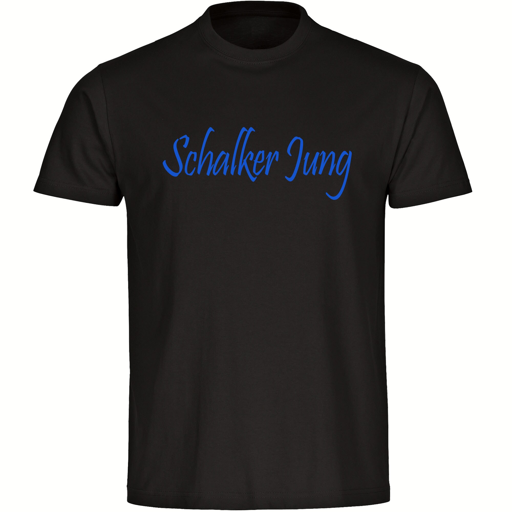 multifanshop Herren T-Shirt - Schalke - Schalker Jung - Druck blau - M&auml;nner - Bild 1