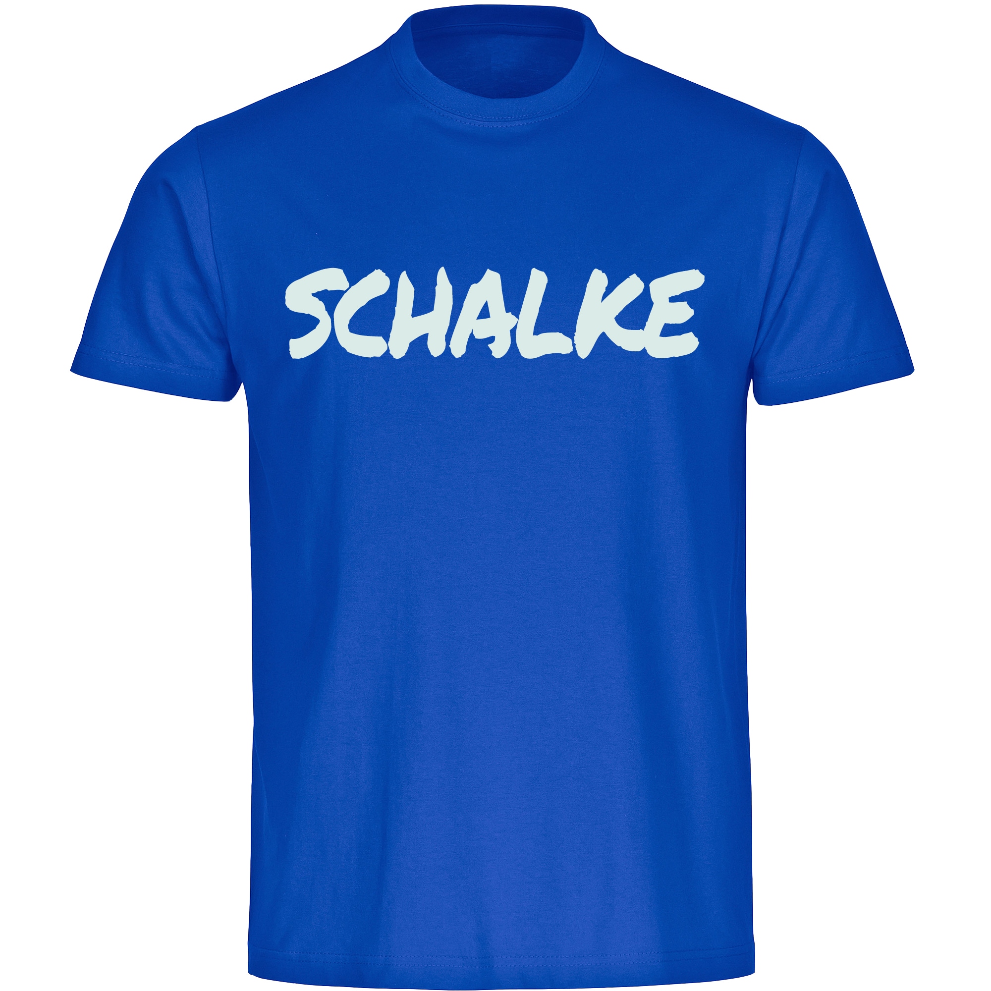 multifanshop Herren T-Shirt - Schalke - Textmarker - Druck wei&szlig; - M&auml;nner - Bild 1