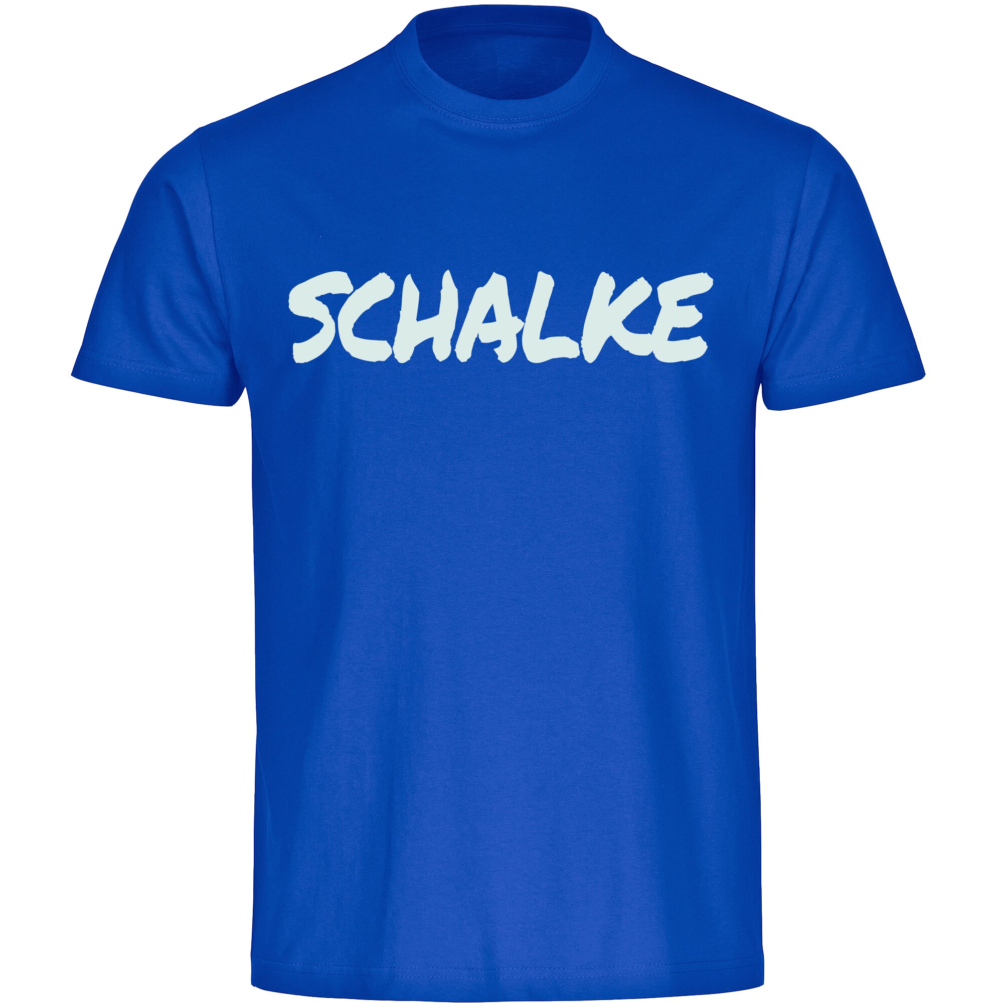 multifanshop Herren T-Shirt - Schalke - Textmarker - Druck wei&szlig; - M&auml;nner - Bild 1