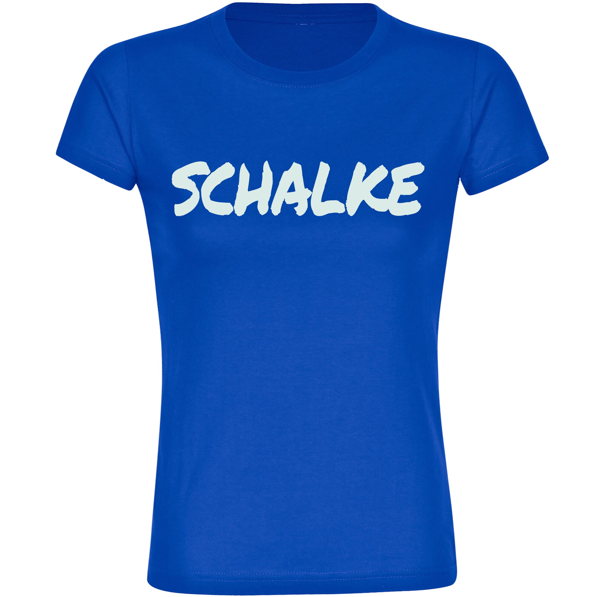 multifanshop Damen T-Shirt - Schalke - Textmarker - Druck wei&szlig; - Frauen - Bild 1