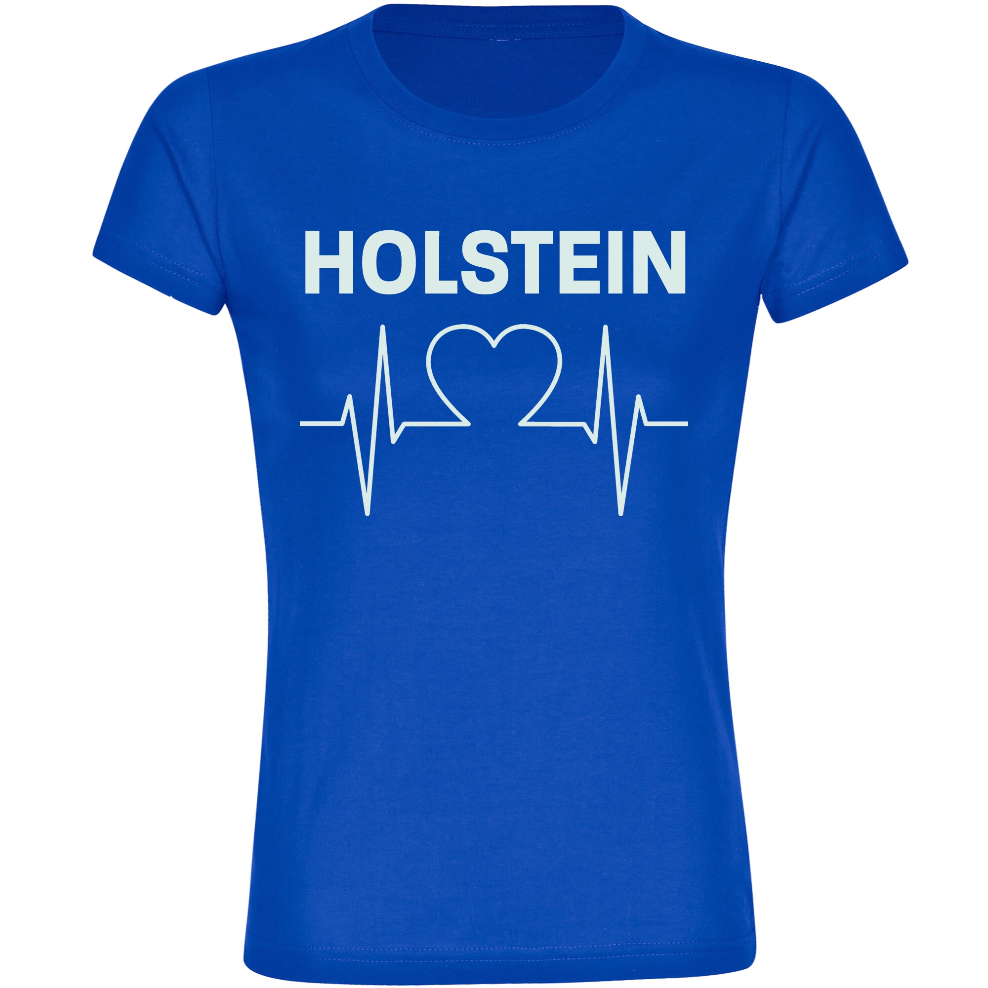 multifanshop Damen T-Shirt - Holstein - Herzschlag - Druck wei&szlig; - Frauen - Bild 1
