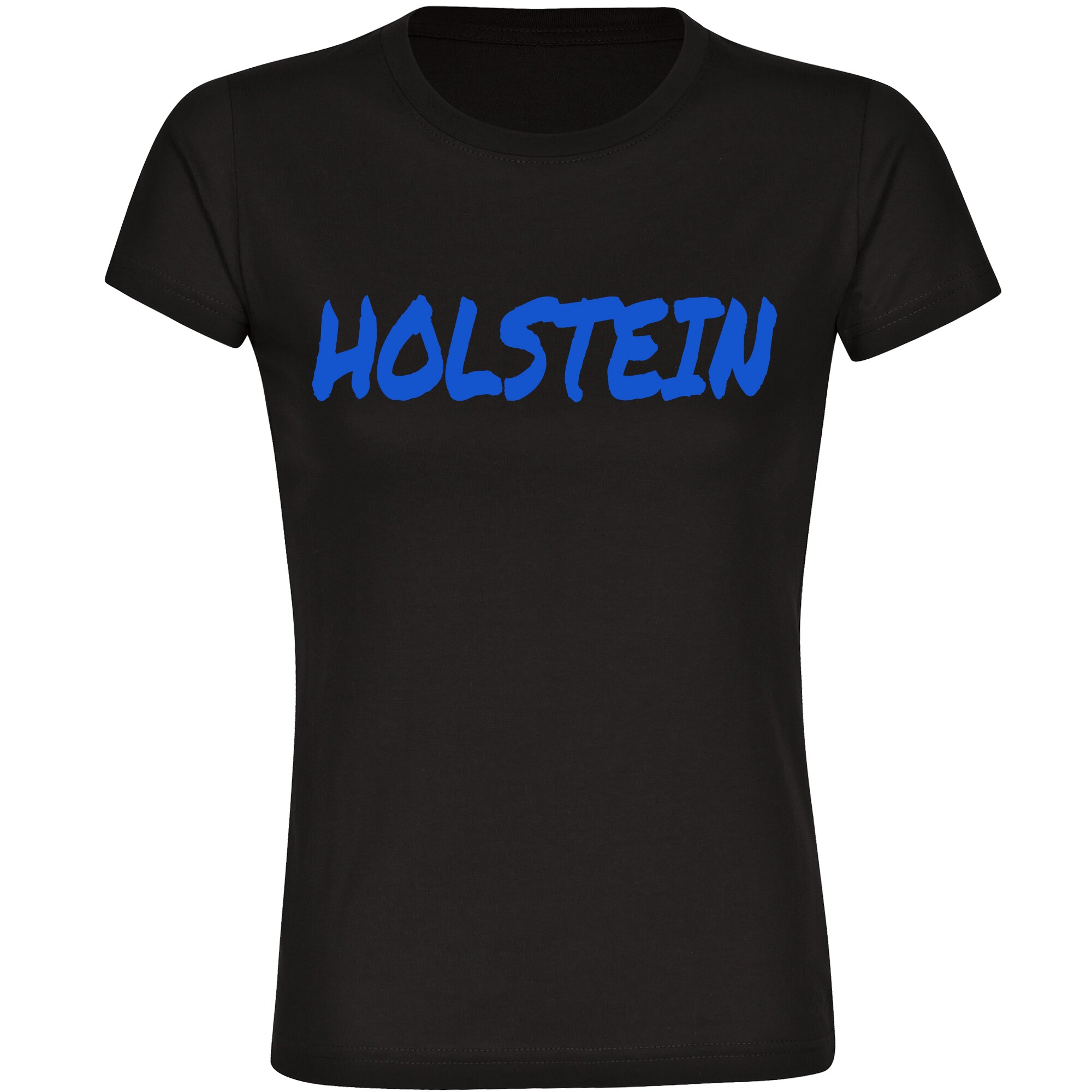 multifanshop Damen T-Shirt - Holstein - Textmarker - Druck blau - Frauen - Bild 1