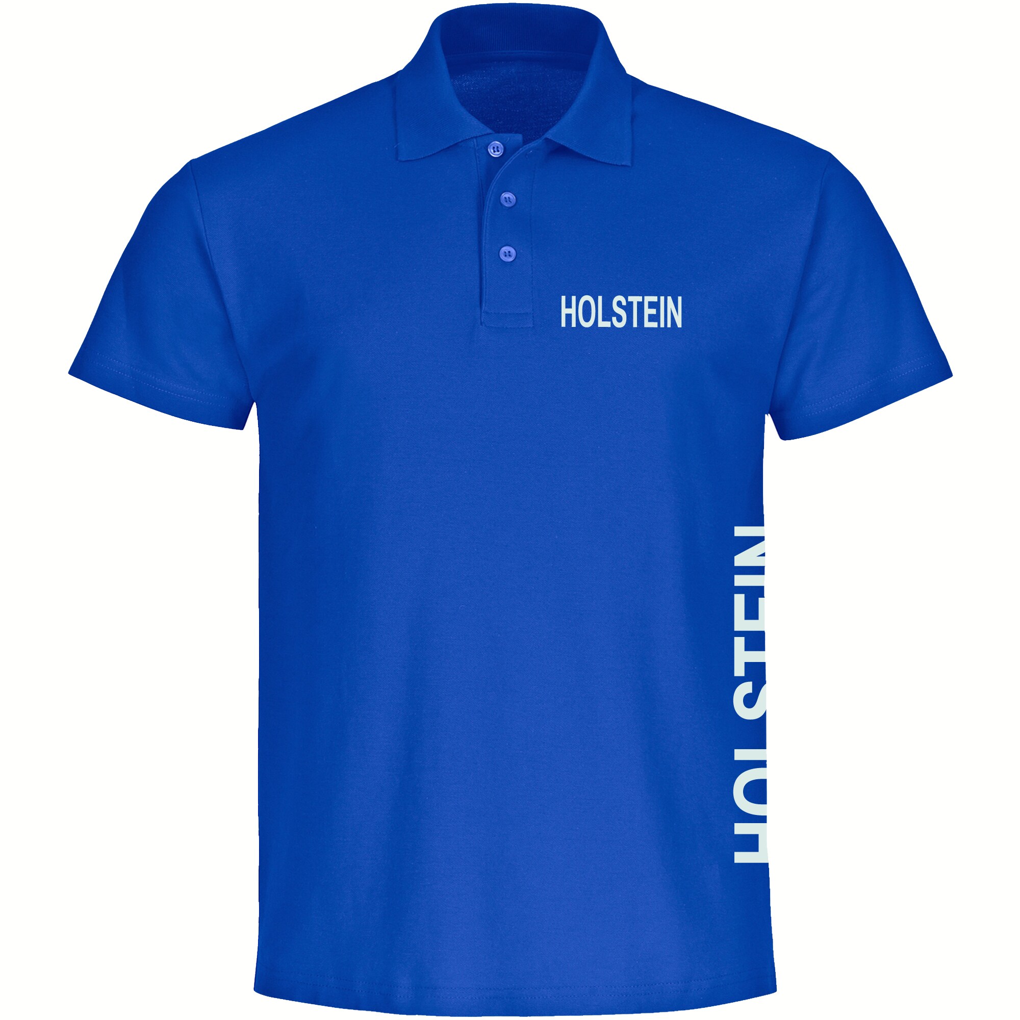 multifanshop Poloshirt - Holstein - Brust & Seite - Druck wei&szlig; - Polo - Bild 1