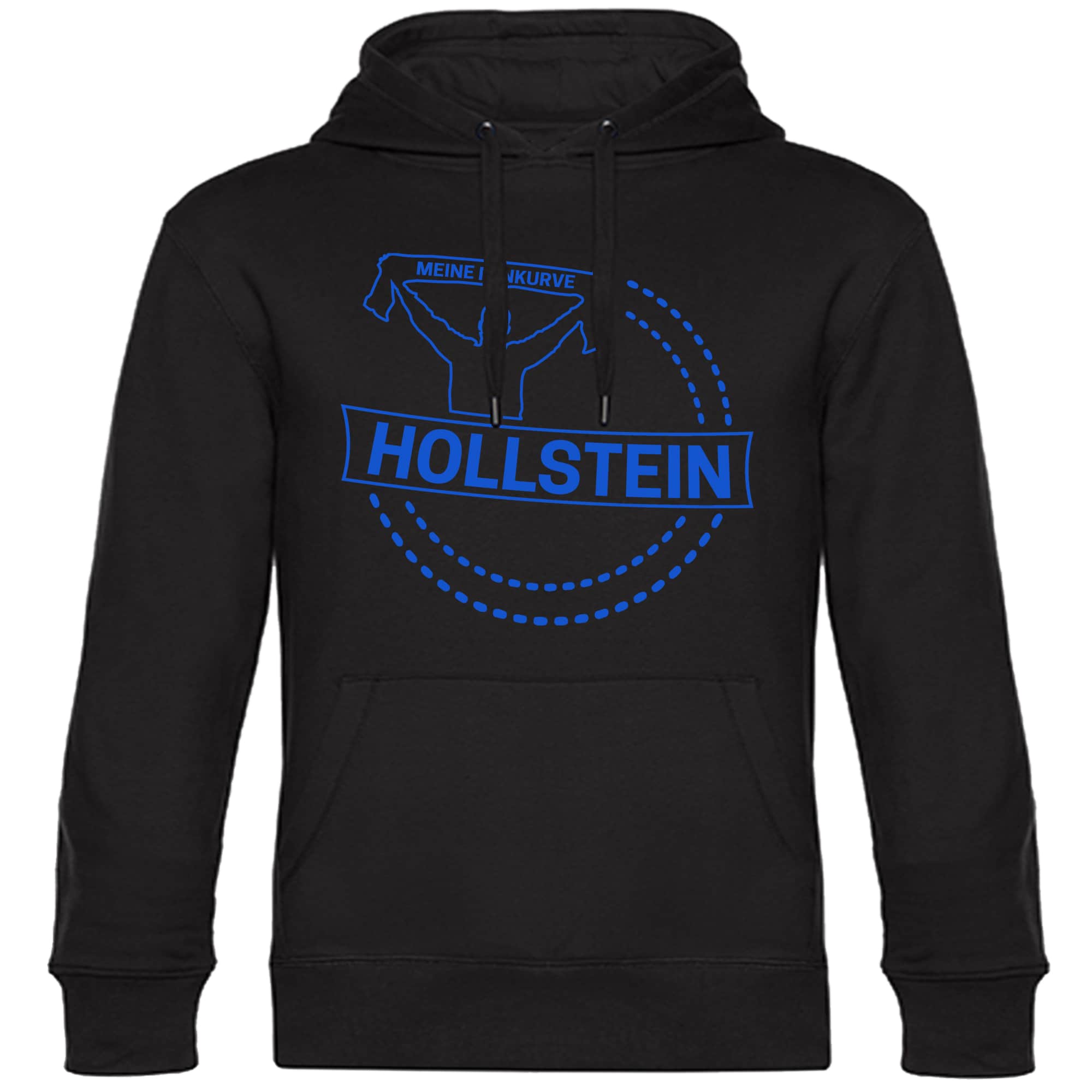 multifanshop Kapuzen Sweatshirt - Holstein - Meine Fankurve - Druck blau - Hoodie - Bild 1
