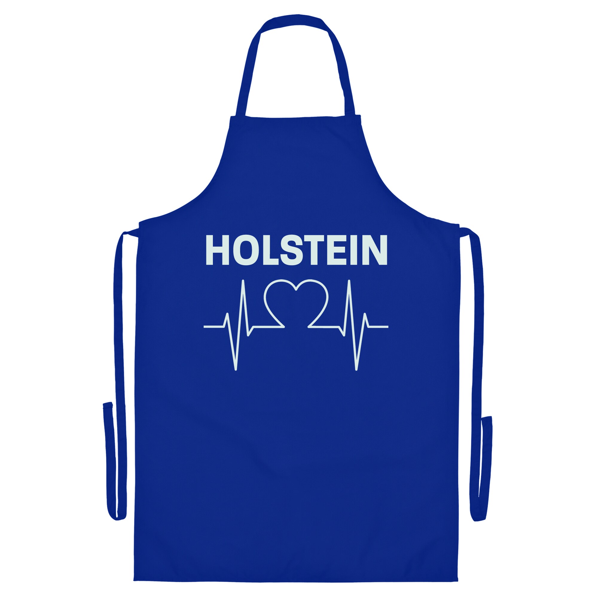 multifanshop Grillsch&uuml;rze - Holstein - Herzschlag - Druck wei&szlig; - Sch&uuml;rze - Bild 1