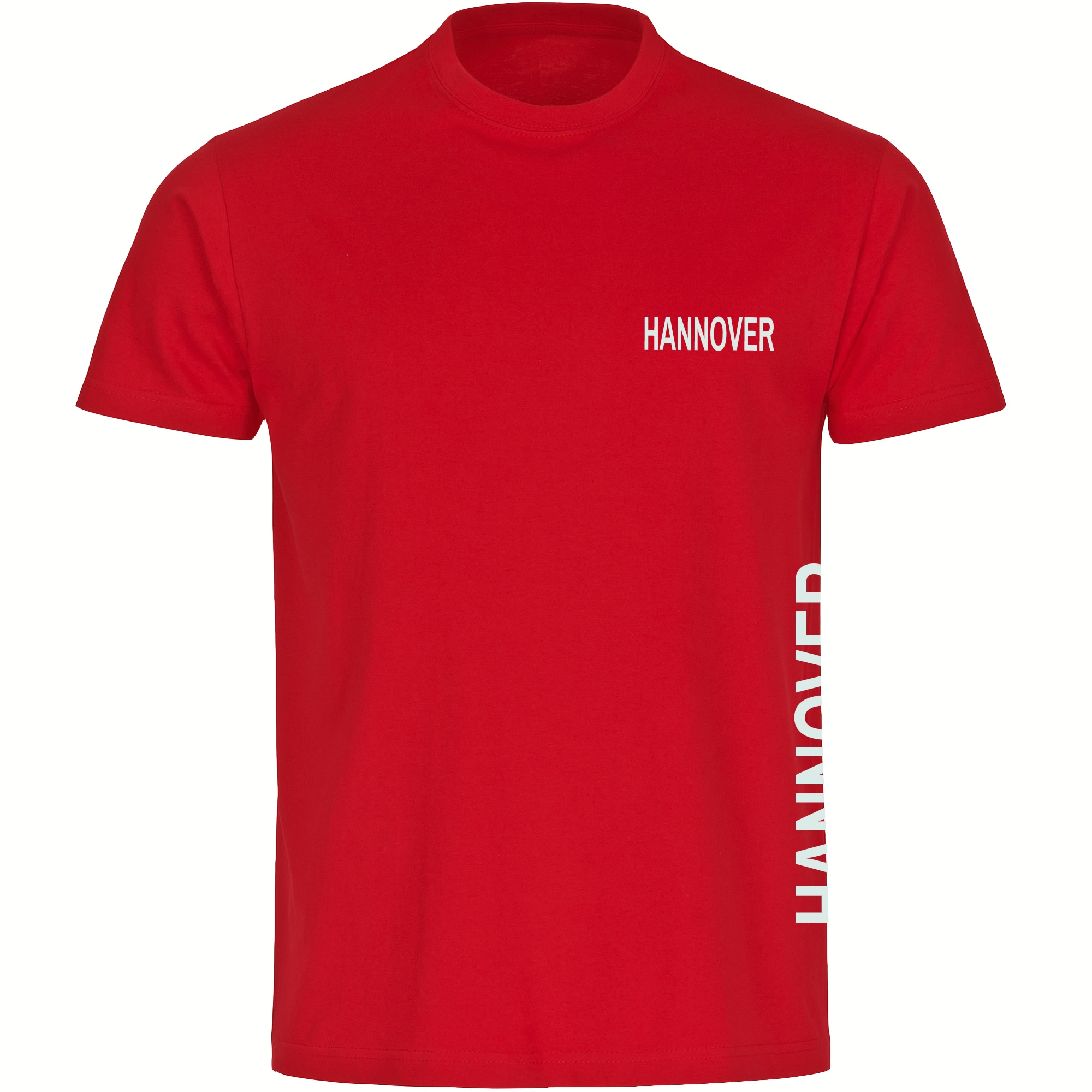 multifanshop Herren T-Shirt - Hannover - Brust & Seite - Druck wei&szlig; - M&auml;nner - Bild 1