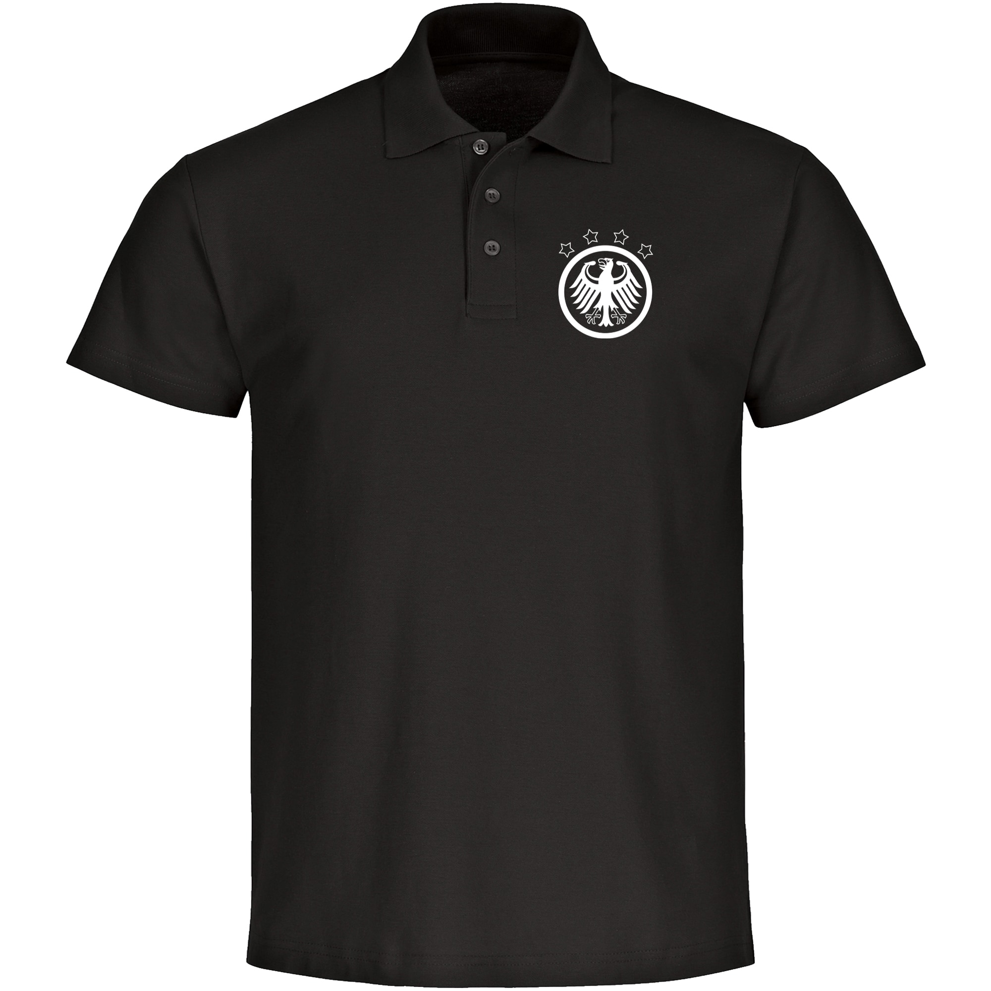 multifanshop Poloshirt - Deutschland - Adler Retro - Druck wei&szlig; - Polo - Bild 1