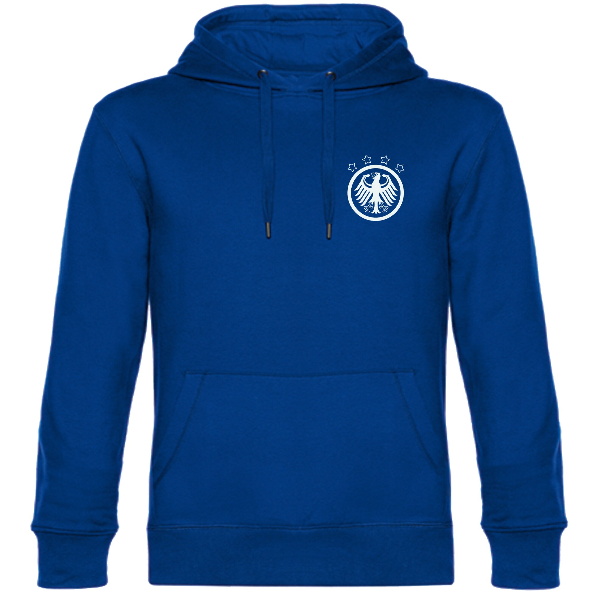 multifanshop Kapuzen Sweatshirt - Deutschland - Adler Retro - Druck wei&szlig; - Hoodie - Bild 1