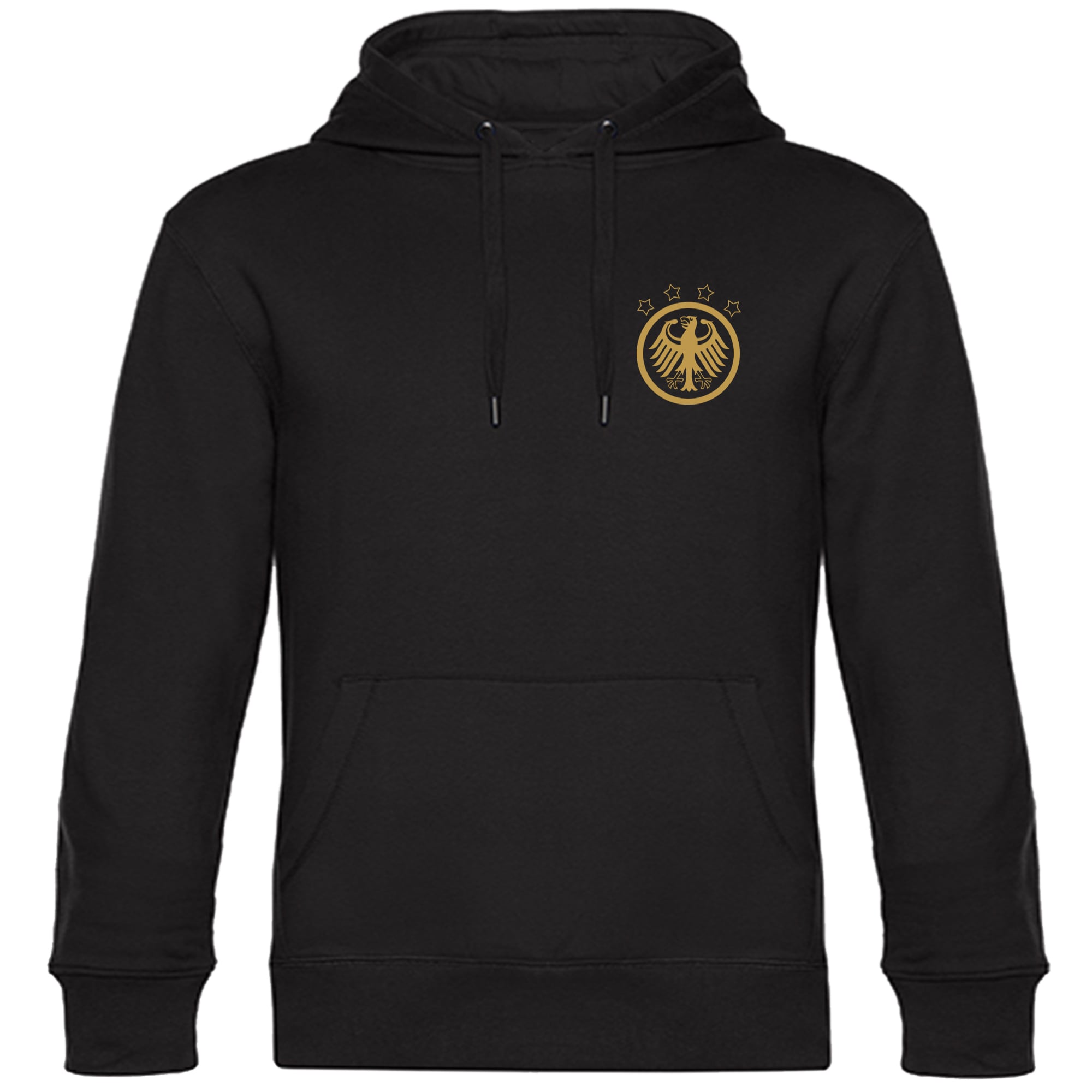 multifanshop Kapuzen Sweatshirt - Deutschland - Adler Retro Gold - Druck gold metallic - Hoodie - Bild 1