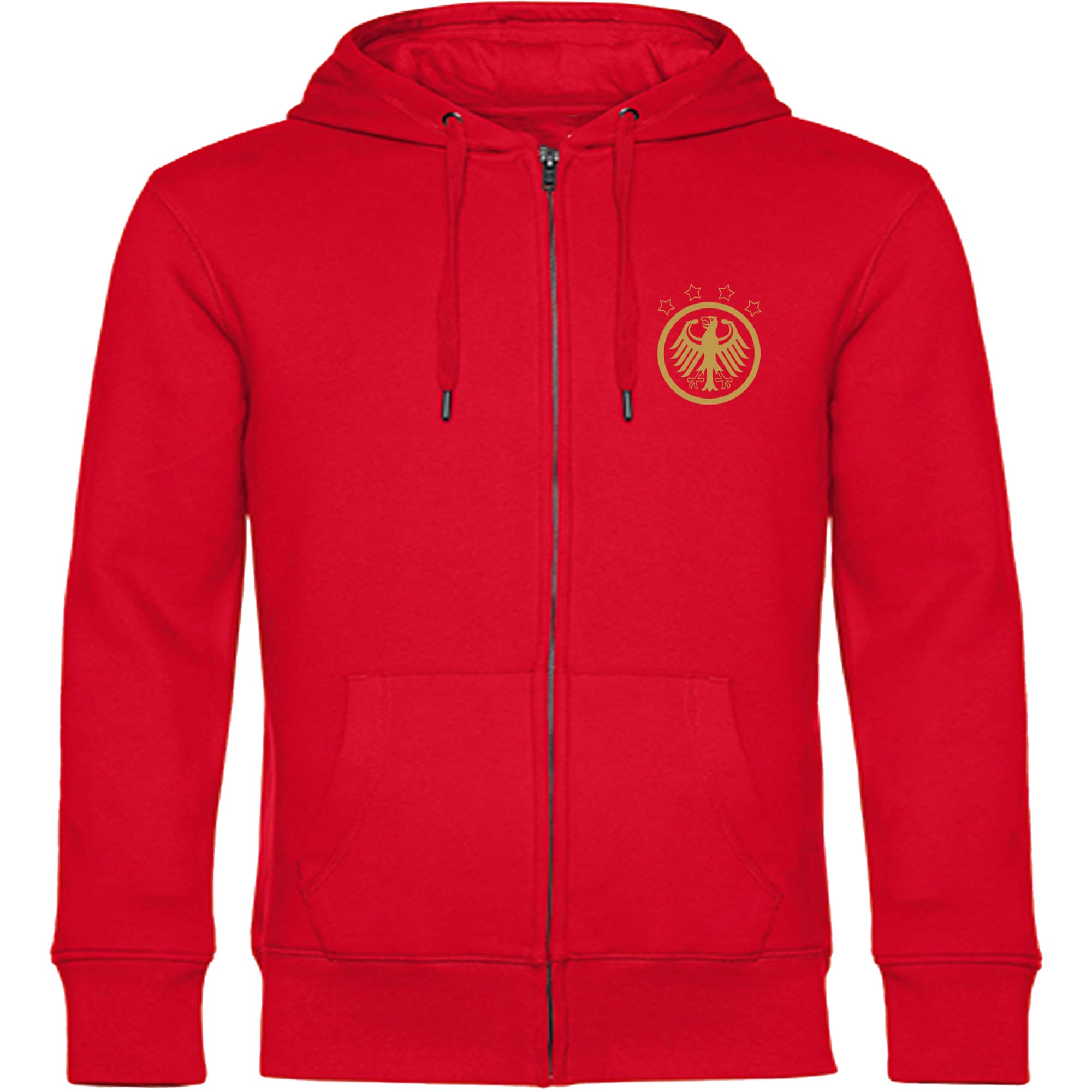 multifanshop Kapuzen Sweatshirt Jacke - Deutschland - Adler Retro Gold - Druck gold metallic - Sweat - Bild 1