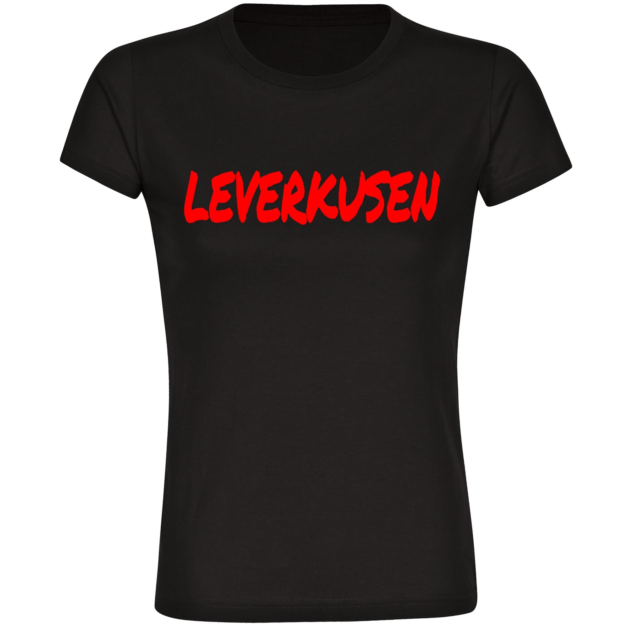 multifanshop Damen T-Shirt - Leverkusen - Textmarker - Druck rot - Frauen - Bild 1