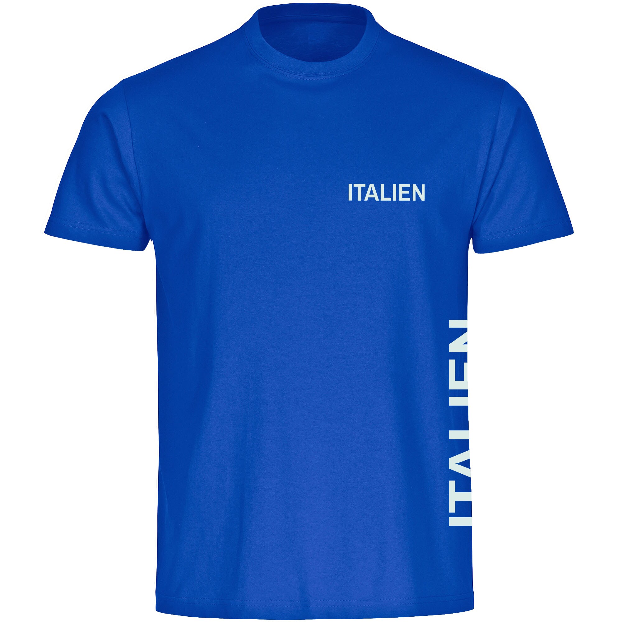 multifanshop Herren T-Shirt - Italien - Brust & Seite - Druck wei&szlig; - M&auml;nner - Bild 1