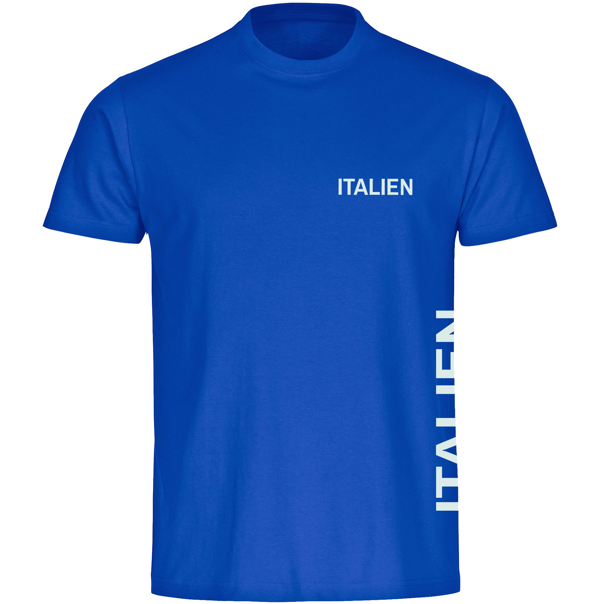 multifanshop Herren T-Shirt - Italien - Brust & Seite - Druck wei&szlig; - M&auml;nner - Bild 1