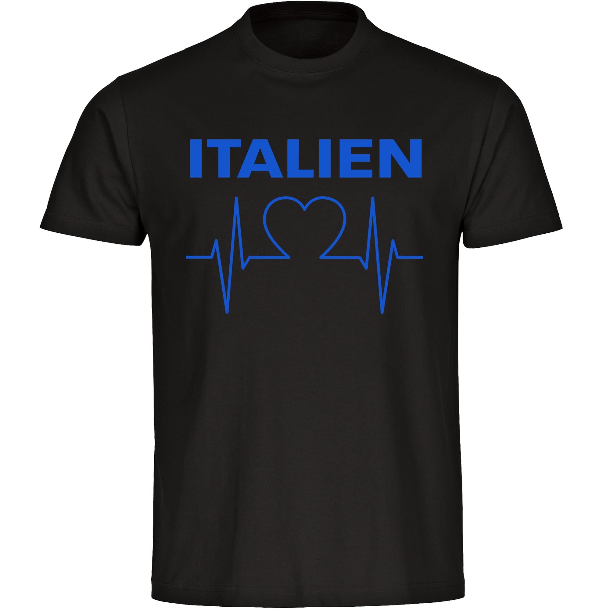 multifanshop Herren T-Shirt - Italien - Herzschlag - Druck blau - M&auml;nner - Bild 1