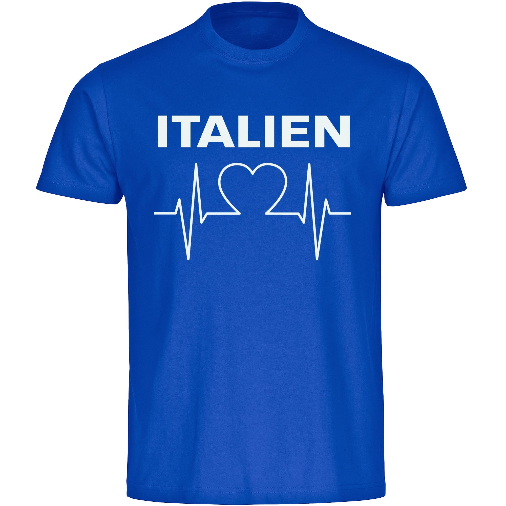 multifanshop Herren T-Shirt - Italien - Herzschlag - Druck wei&szlig; - M&auml;nner - Bild 1