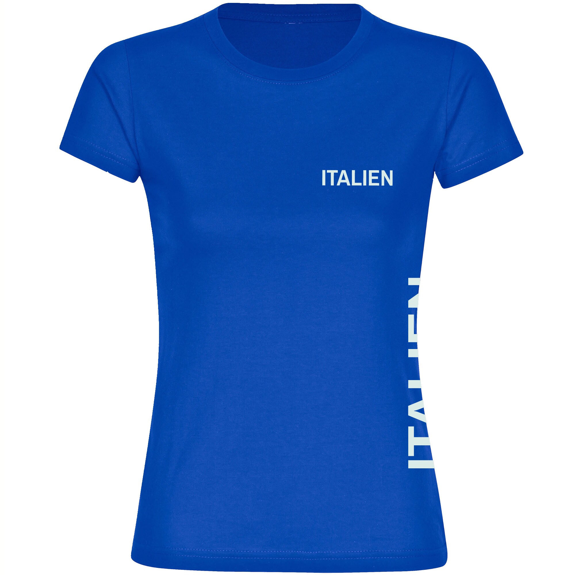multifanshop Damen T-Shirt - Italien - Brust & Seite - Druck wei&szlig; - Frauen - Bild 1