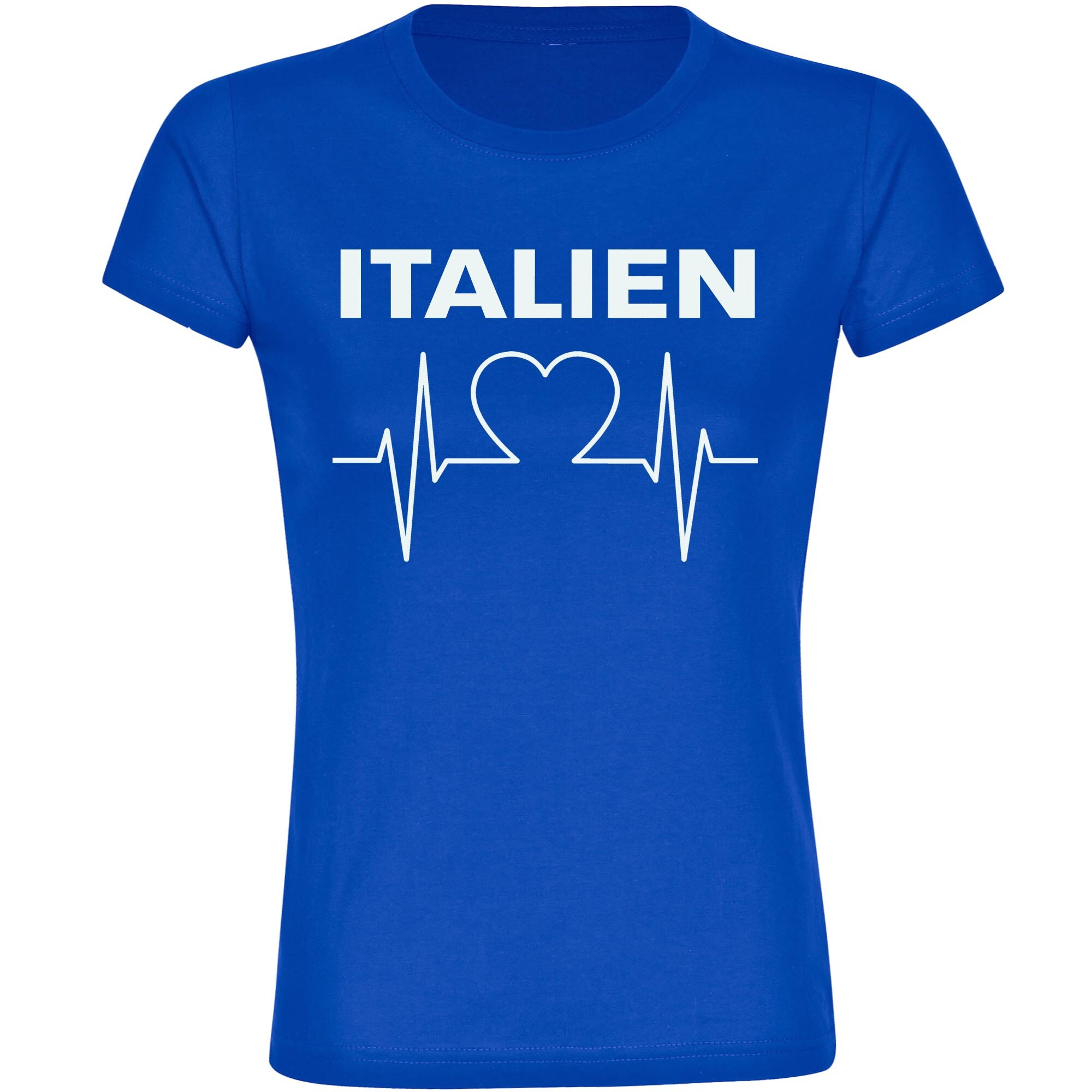 multifanshop Damen T-Shirt - Italien - Herzschlag - Druck wei&szlig; - Frauen - Bild 1