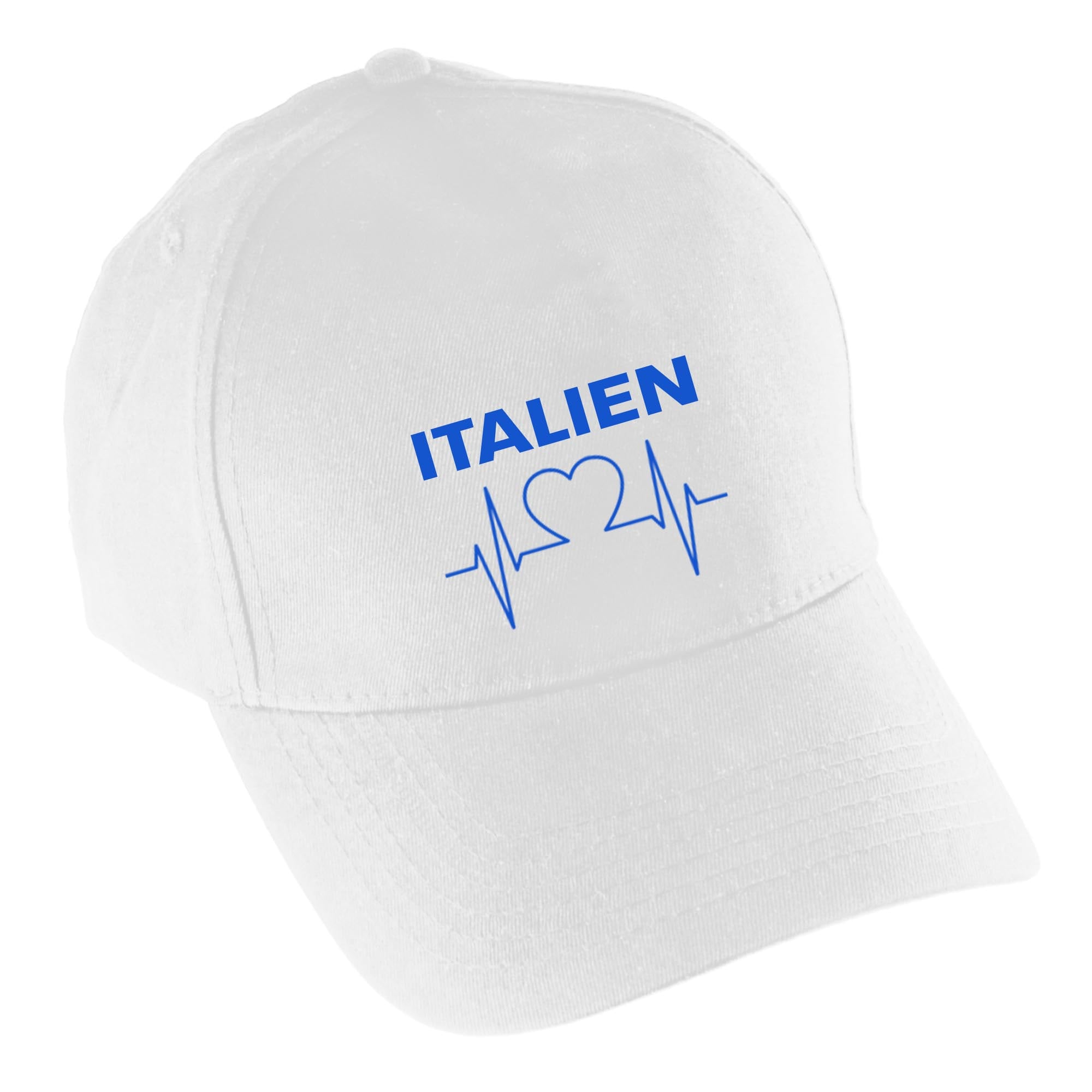 multifanshop Baseballcap - Italien - Herzschlag - Druck blau - M&uuml;tze - Bild 1