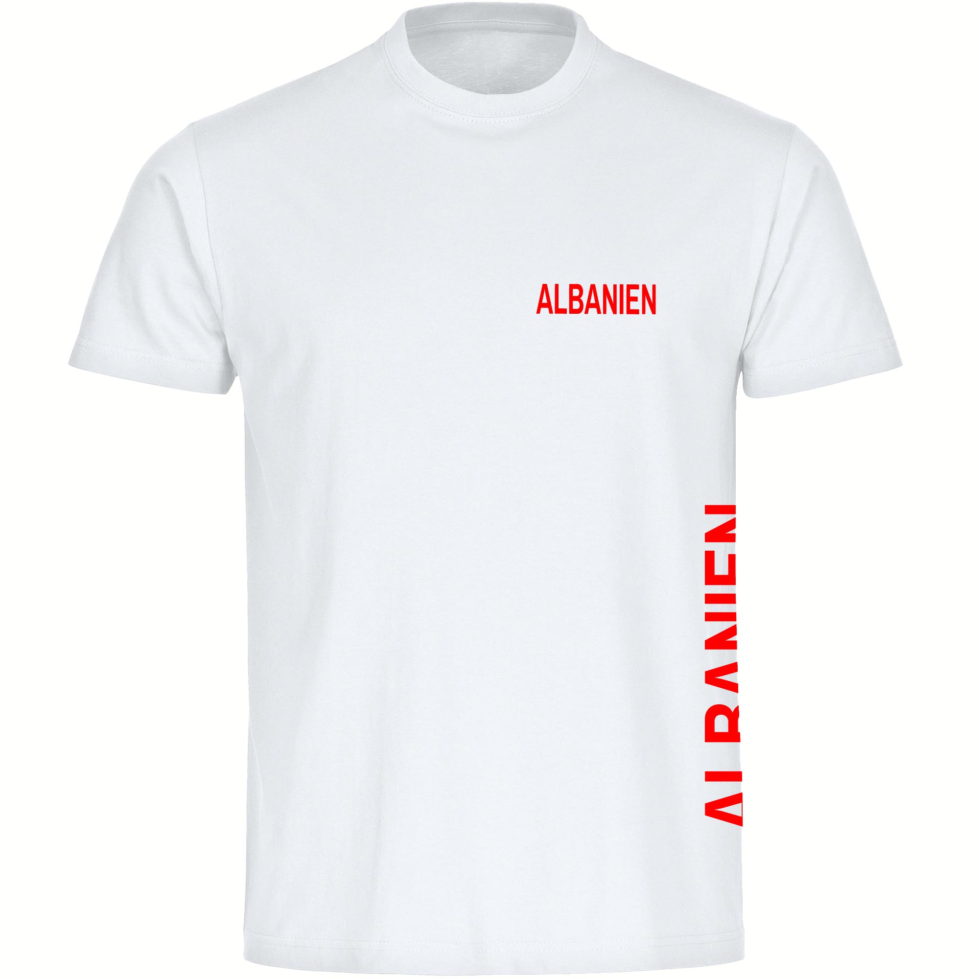 multifanshop Kinder T-Shirt - Albanien - Brust & Seite - Druck rot - Kind - Bild 1